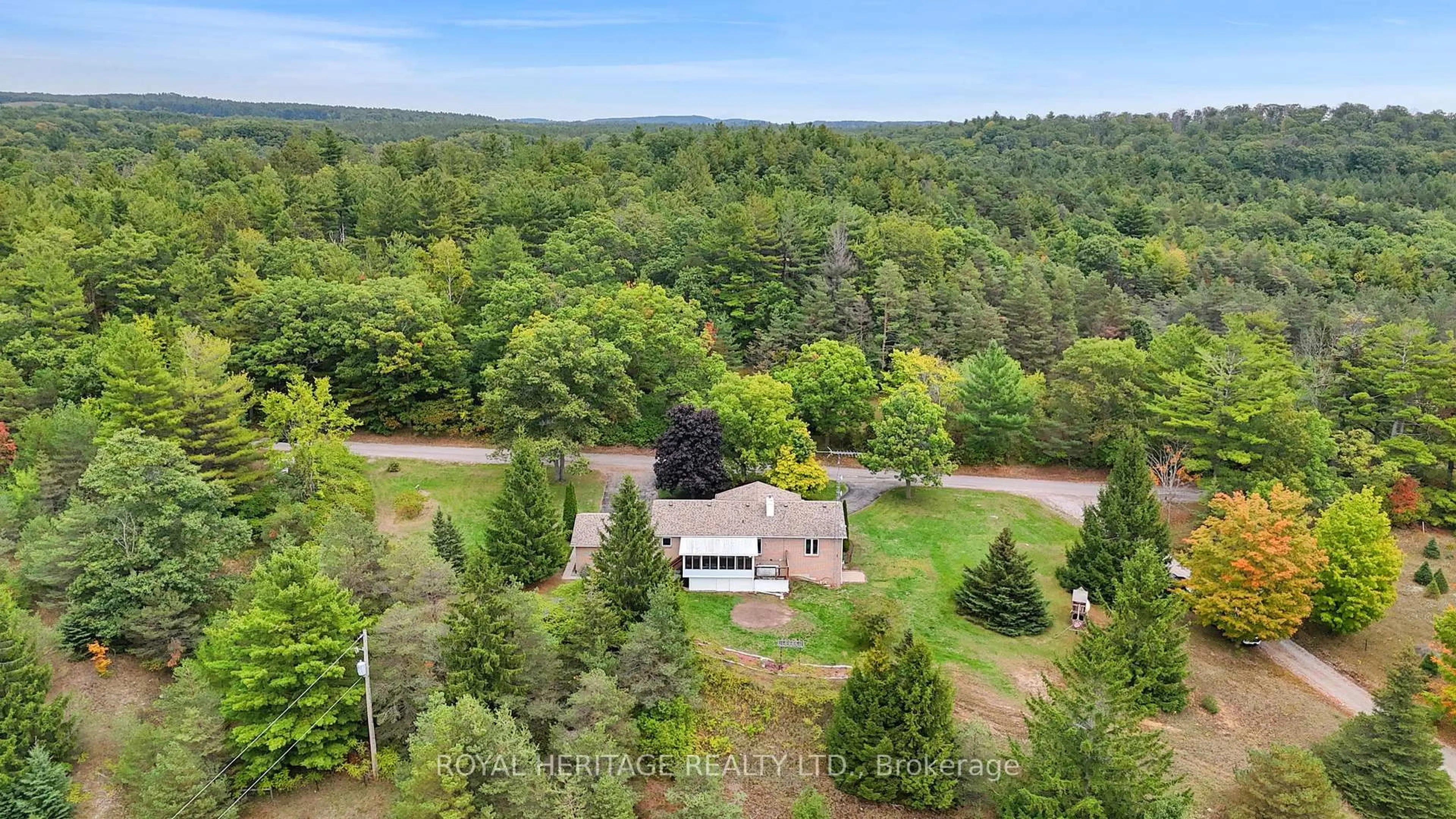 A pic from outside/outdoor area/front of a property/back of a property/a pic from drone, forest/trees view for 9672 Walker Rd, Port Hope Ontario L0A 1B0