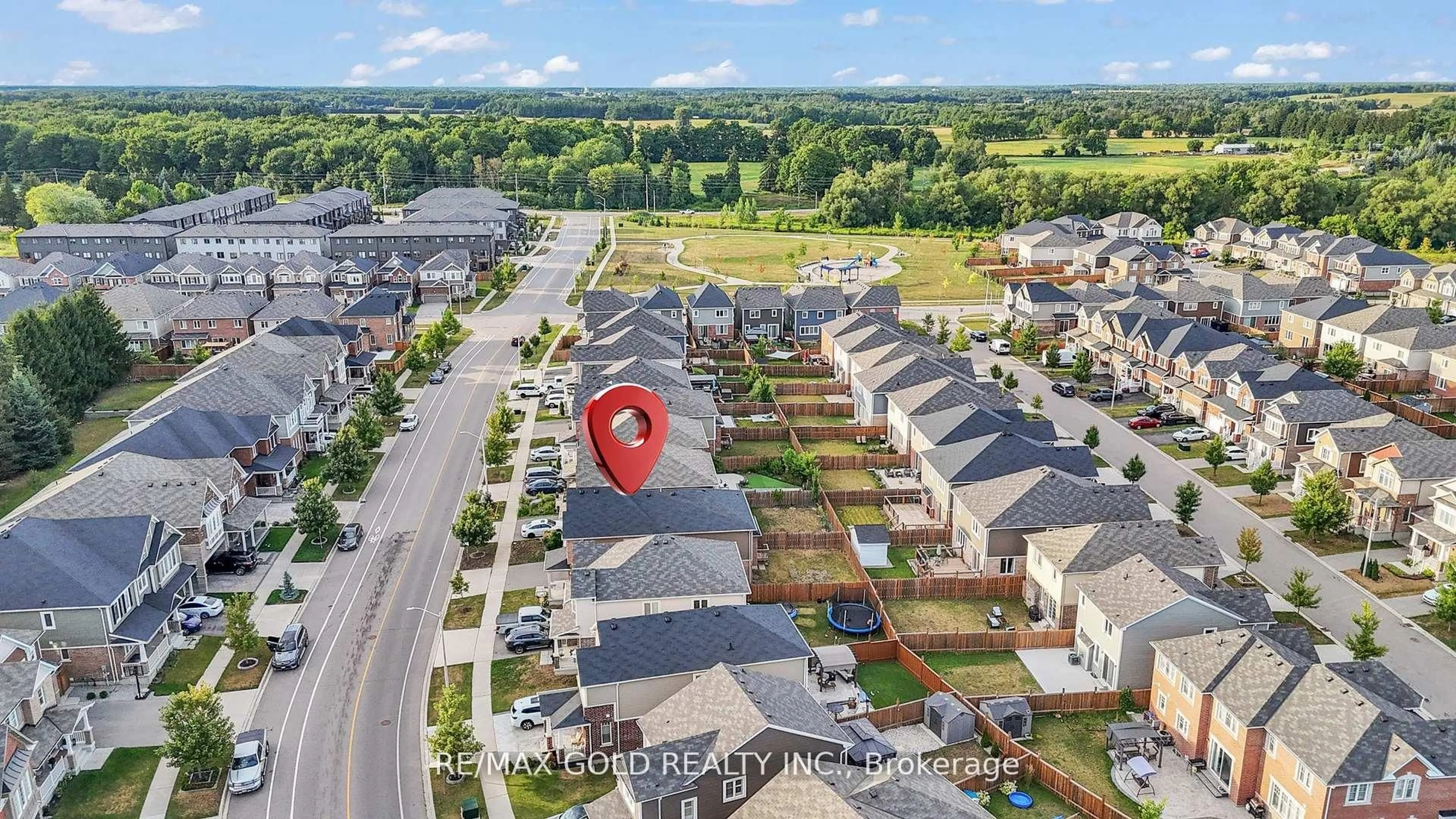 A pic from outside/outdoor area/front of a property/back of a property/a pic from drone, street for 63 Compass Tr, Cambridge Ontario N3E 0B3