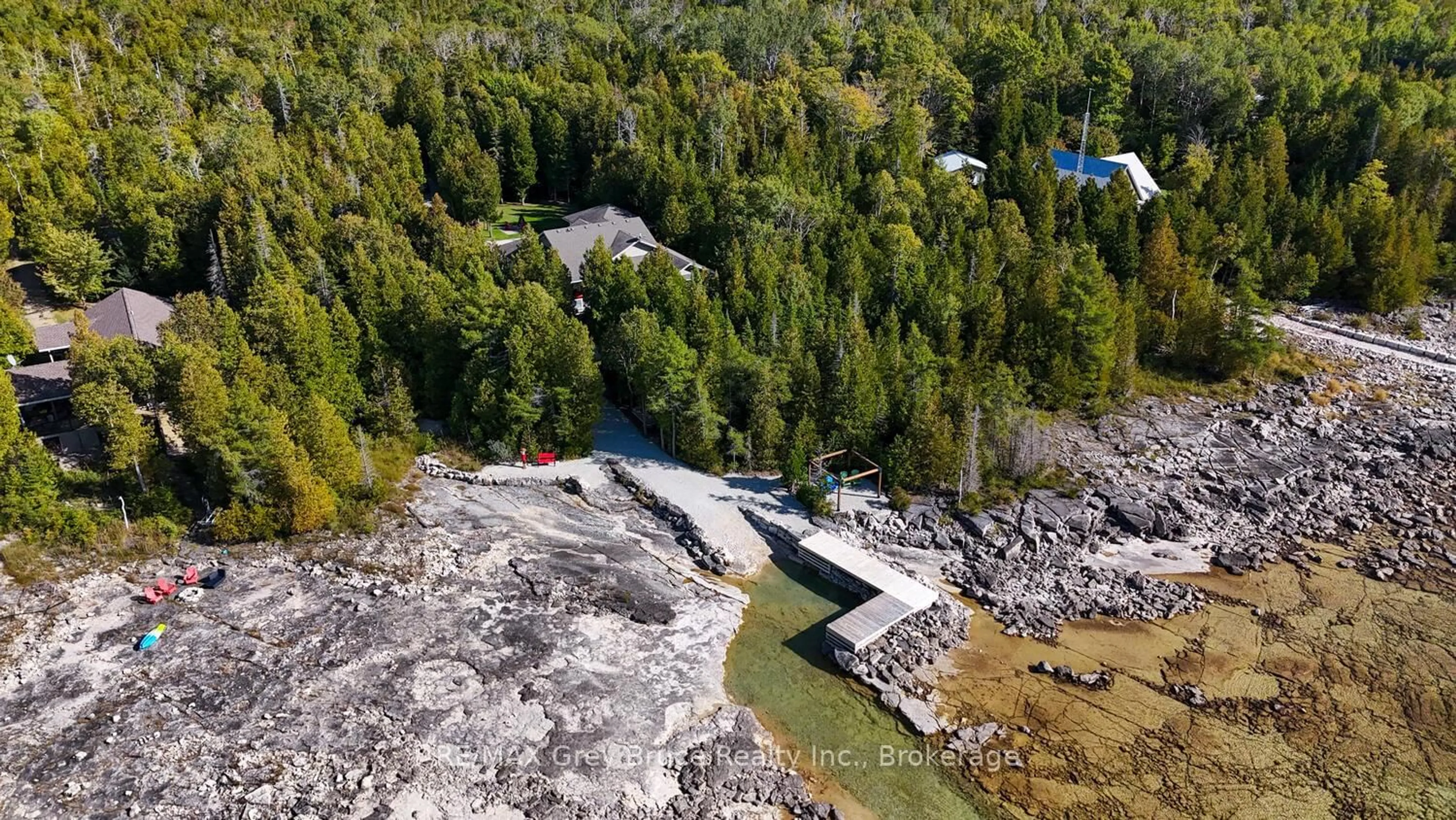 A pic from outside/outdoor area/front of a property/back of a property/a pic from drone, unknown for 51 Hawes Rd, Northern Bruce Peninsula Ontario N0H 1W0