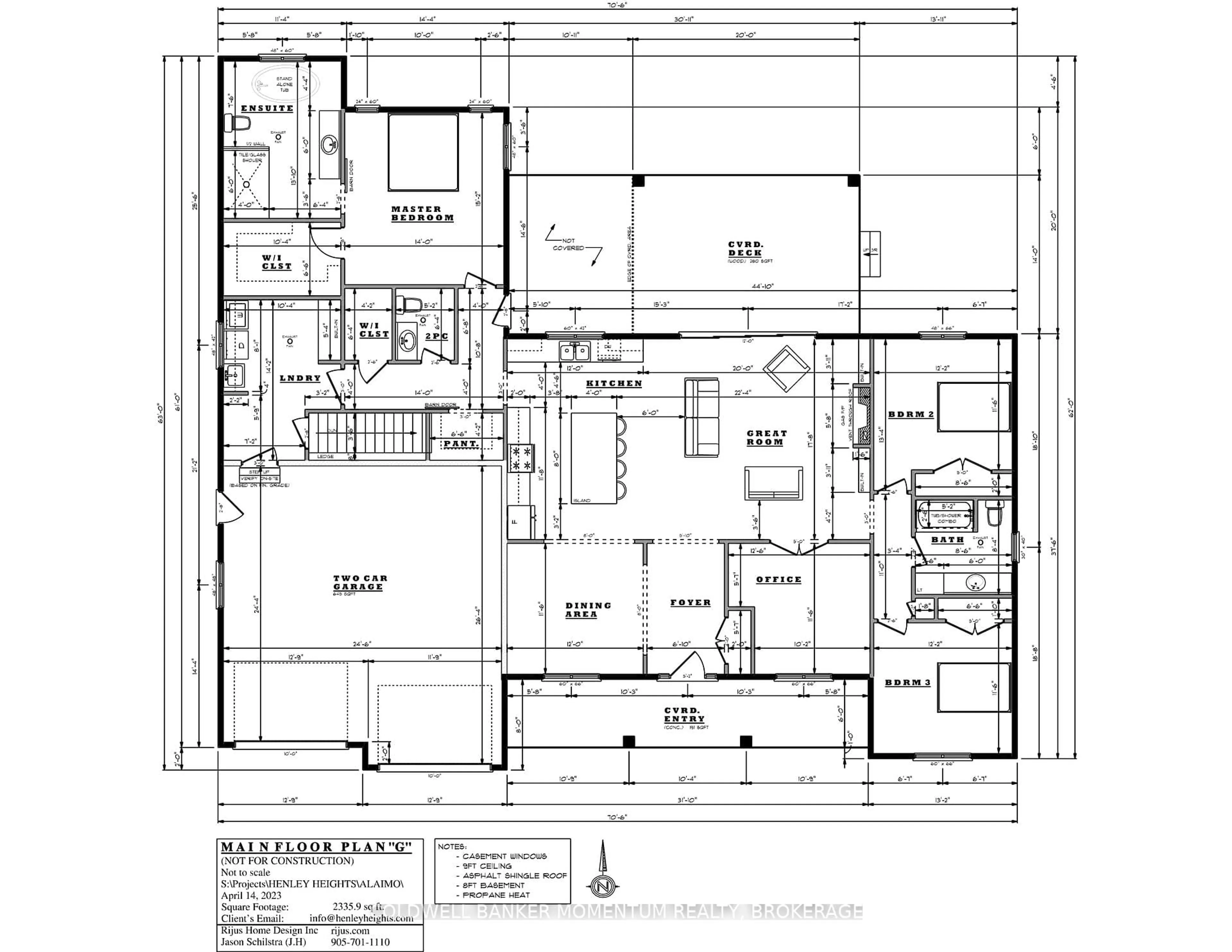 Floor plan for Parcel 8 Tintern Rd, Lincoln Ontario L0R 2C0