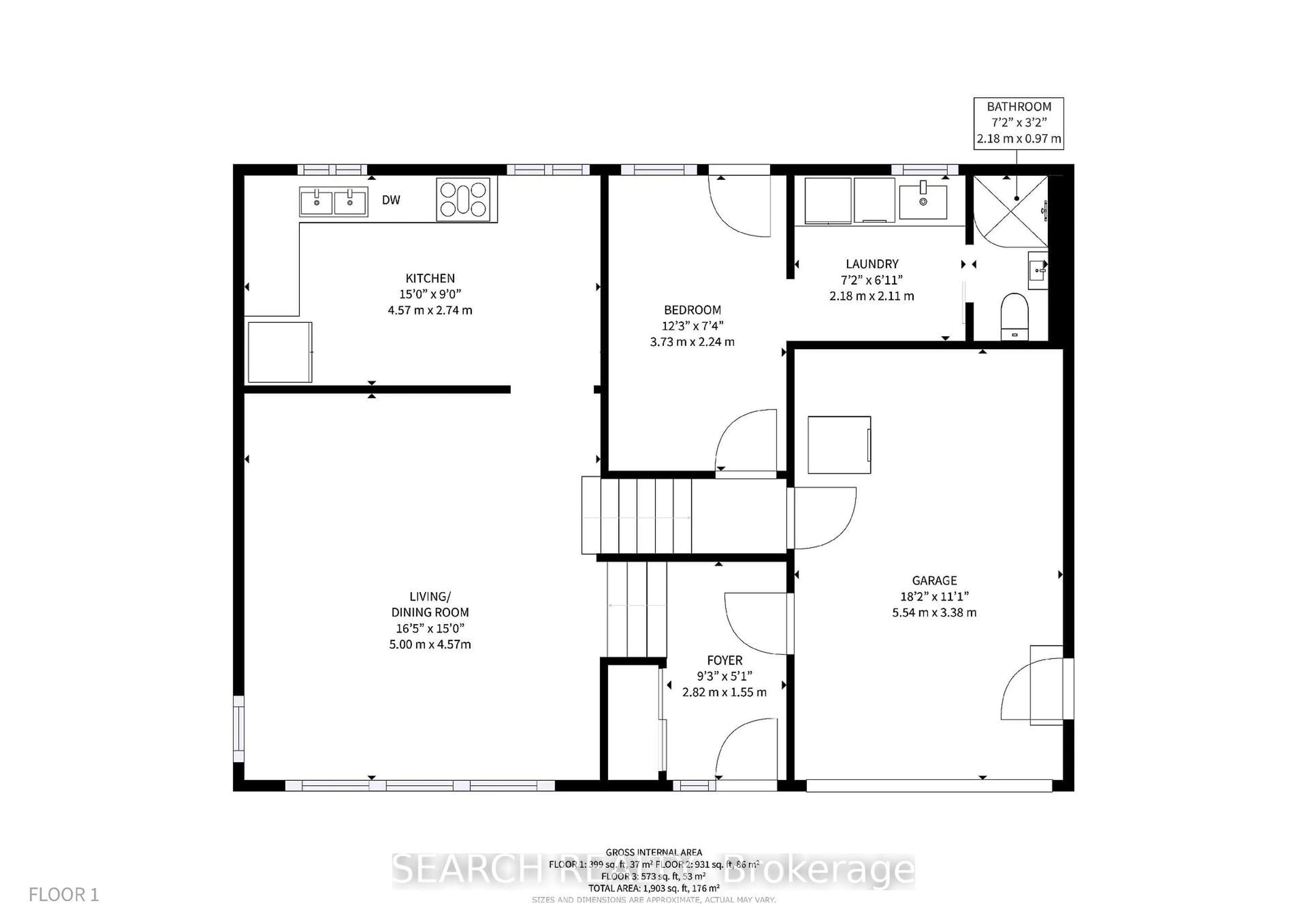 Floor plan for 152 Weber St, Waterloo Ontario N2J 3H1
