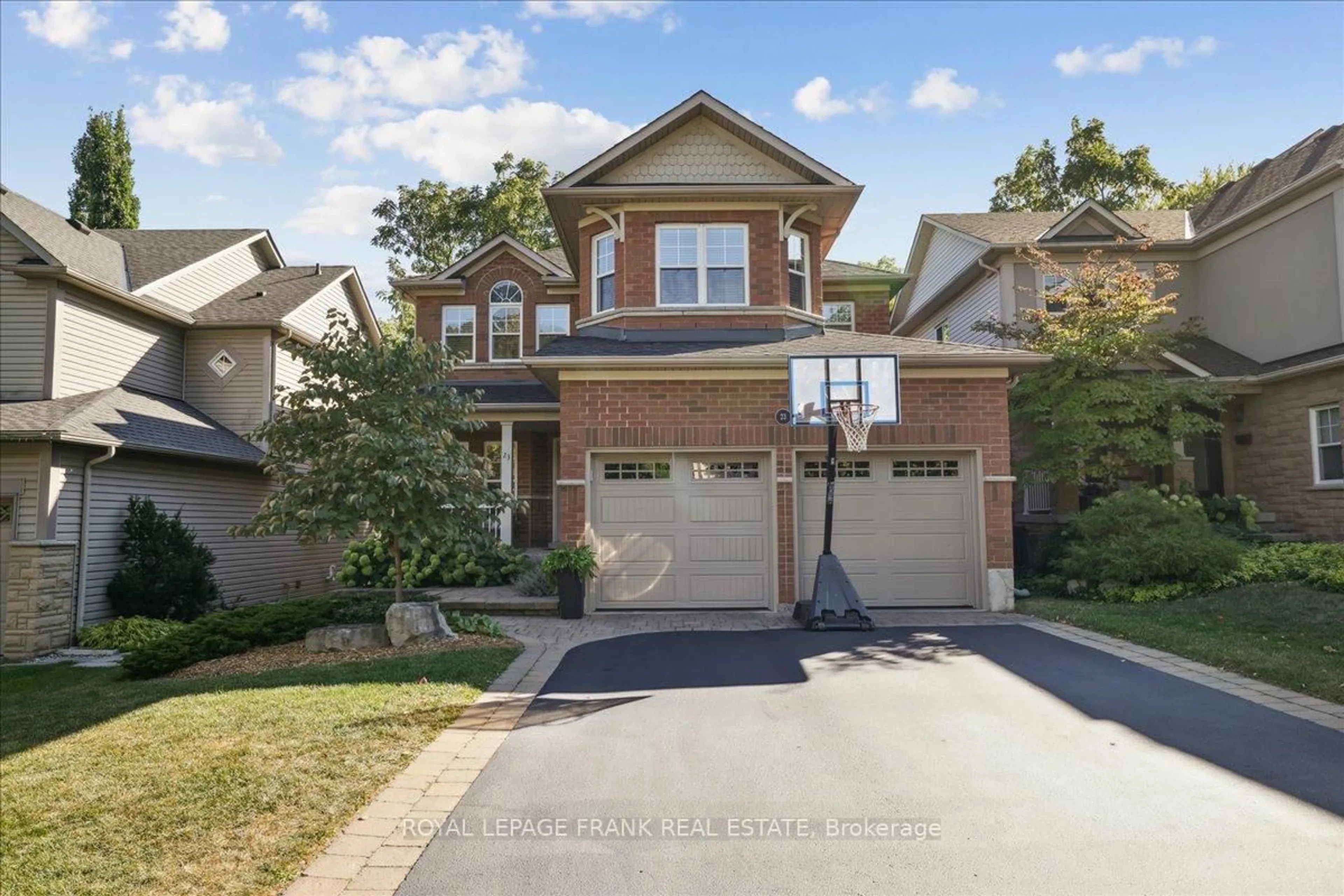Home with brick exterior material, street for 23 Woodlawn Crt, Hamilton Ontario L9H 7S2