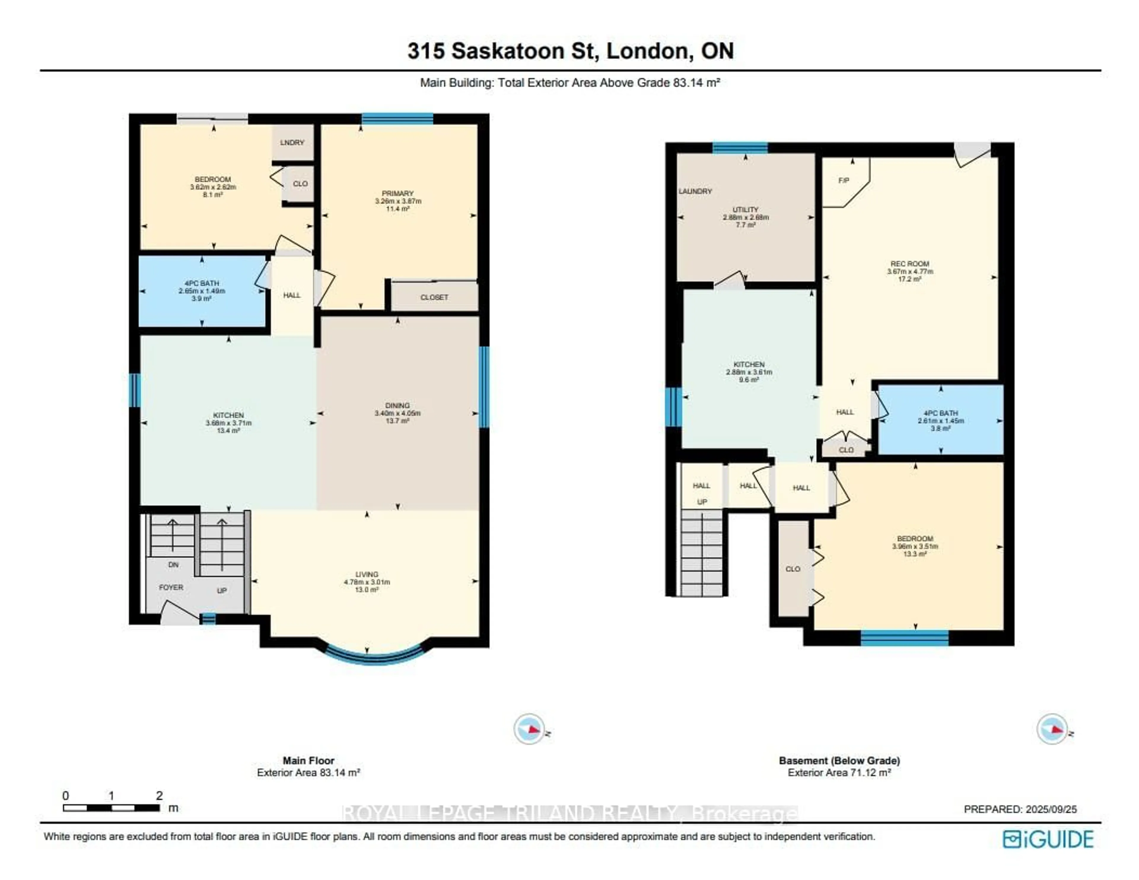 Floor plan for 315 SASKATOON St, London East Ontario N5W 6A4