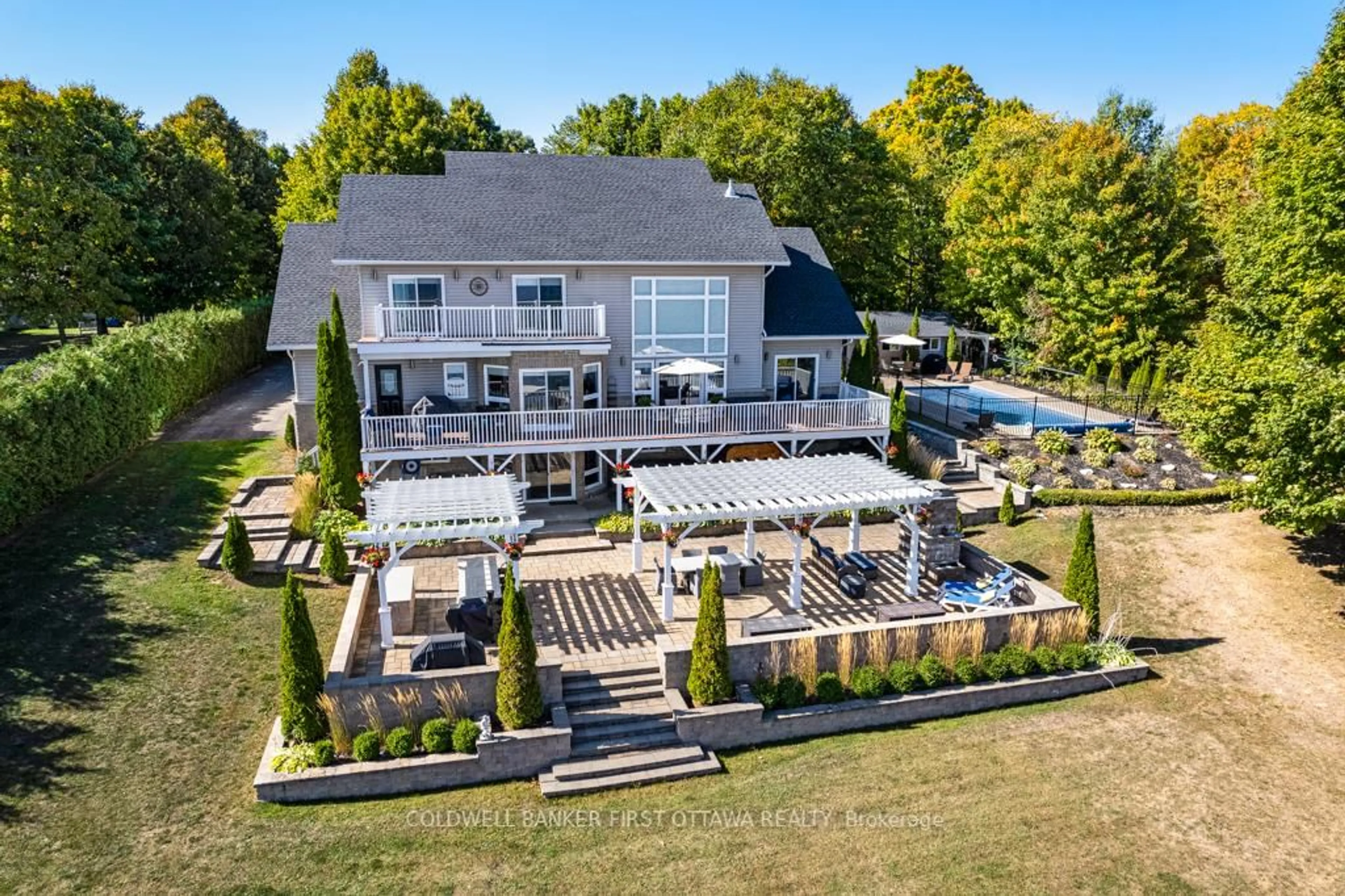 A pic from outside/outdoor area/front of a property/back of a property/a pic from drone, water/lake/river/ocean view for 4788B Briton Houghton Bay Rd, Rideau Lakes Ontario K0G 1V0