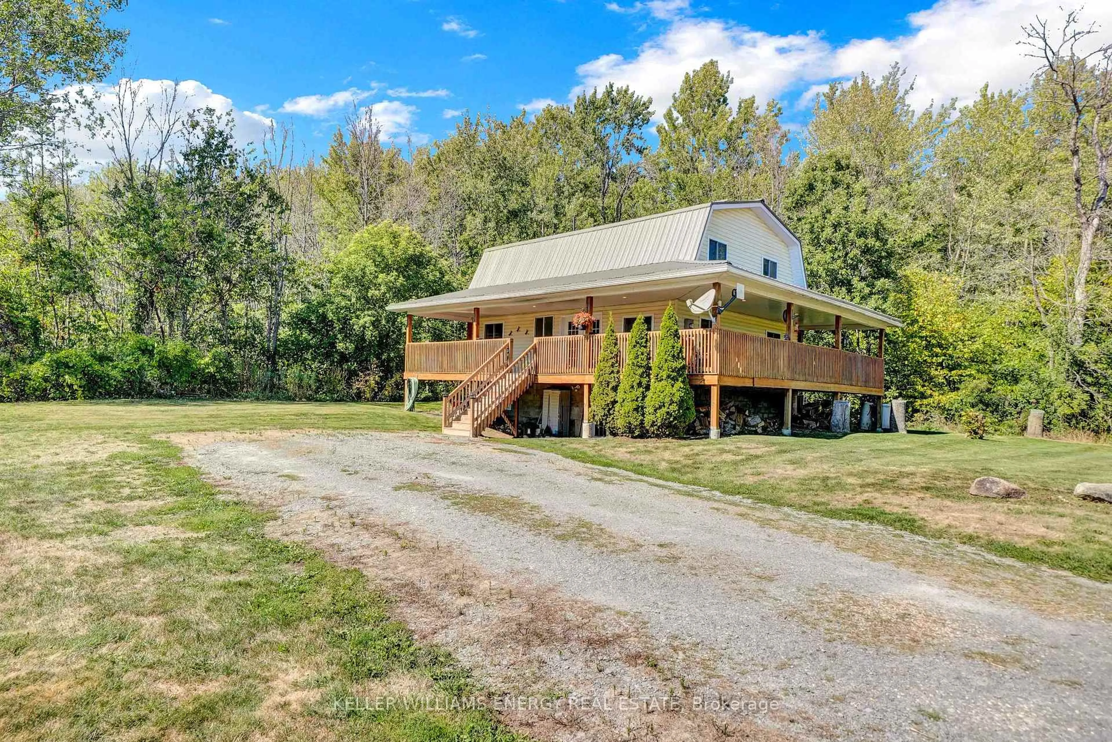A pic from outside/outdoor area/front of a property/back of a property/a pic from drone, water/lake/river/ocean view for 525 FRY Rd, Prince Edward County Ontario K0K 2T0