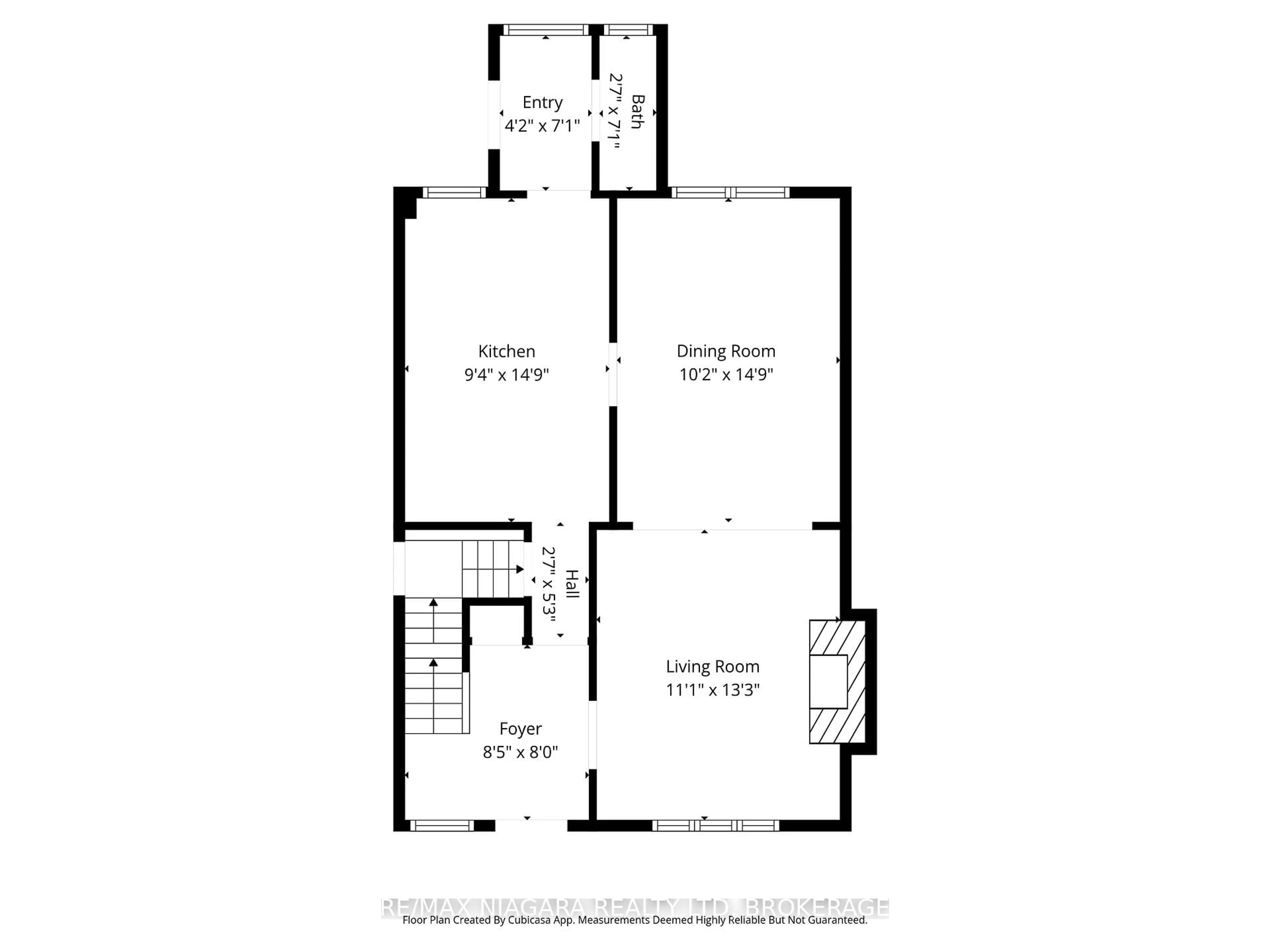 Floor plan for 154 Melrose Ave, Hamilton Ontario L8L 6X6