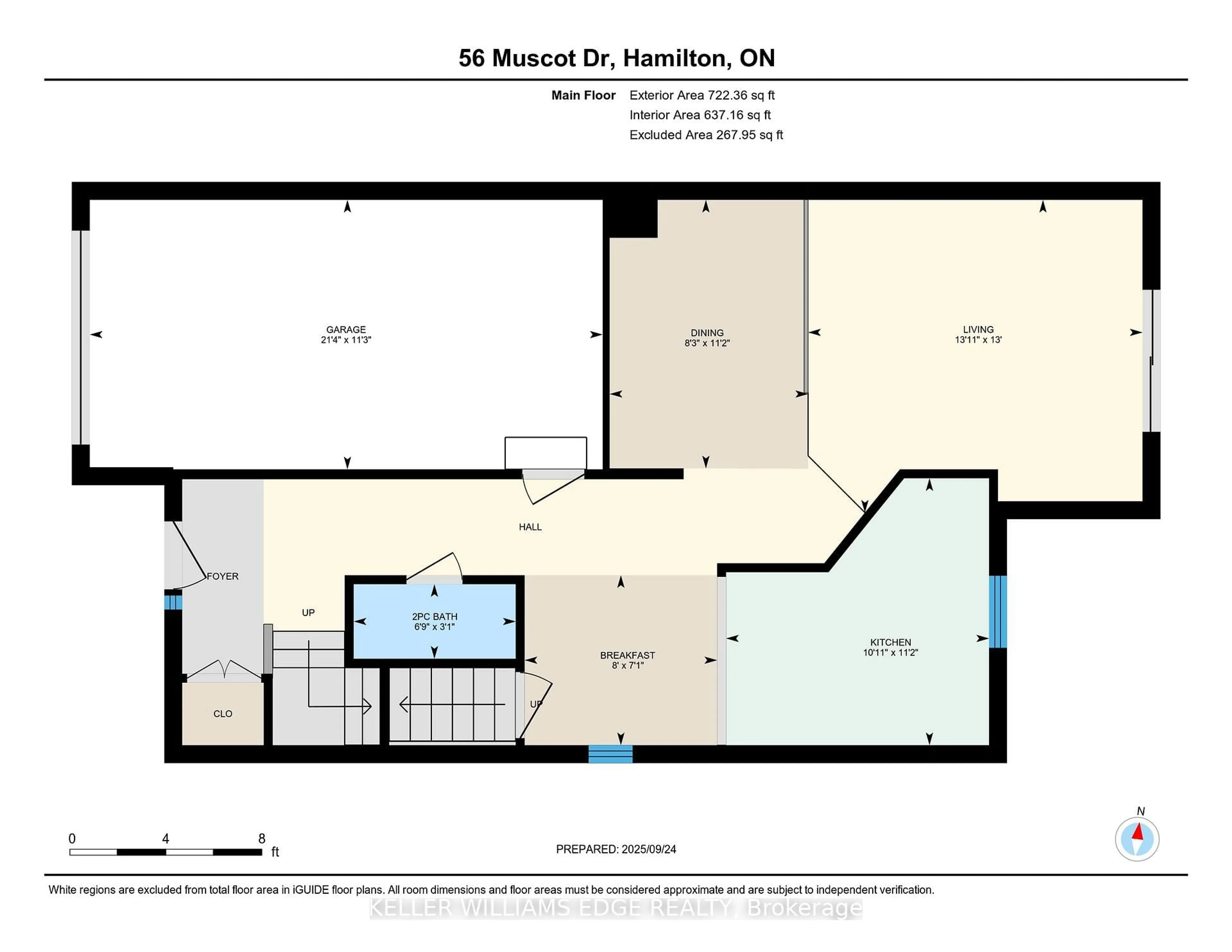 Floor plan for 56 Muscot Dr, Hamilton Ontario L8J 2B3