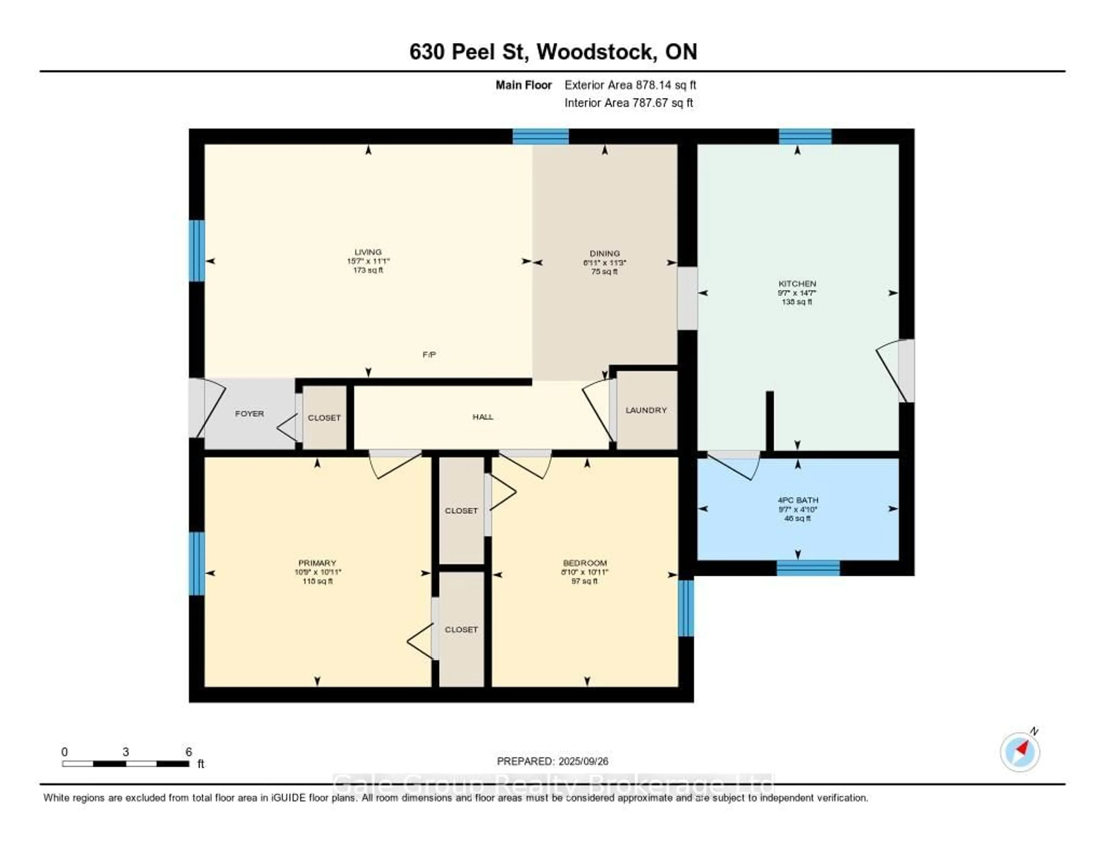 Floor plan for 630 Peel St, Woodstock Ontario N4S 1K8