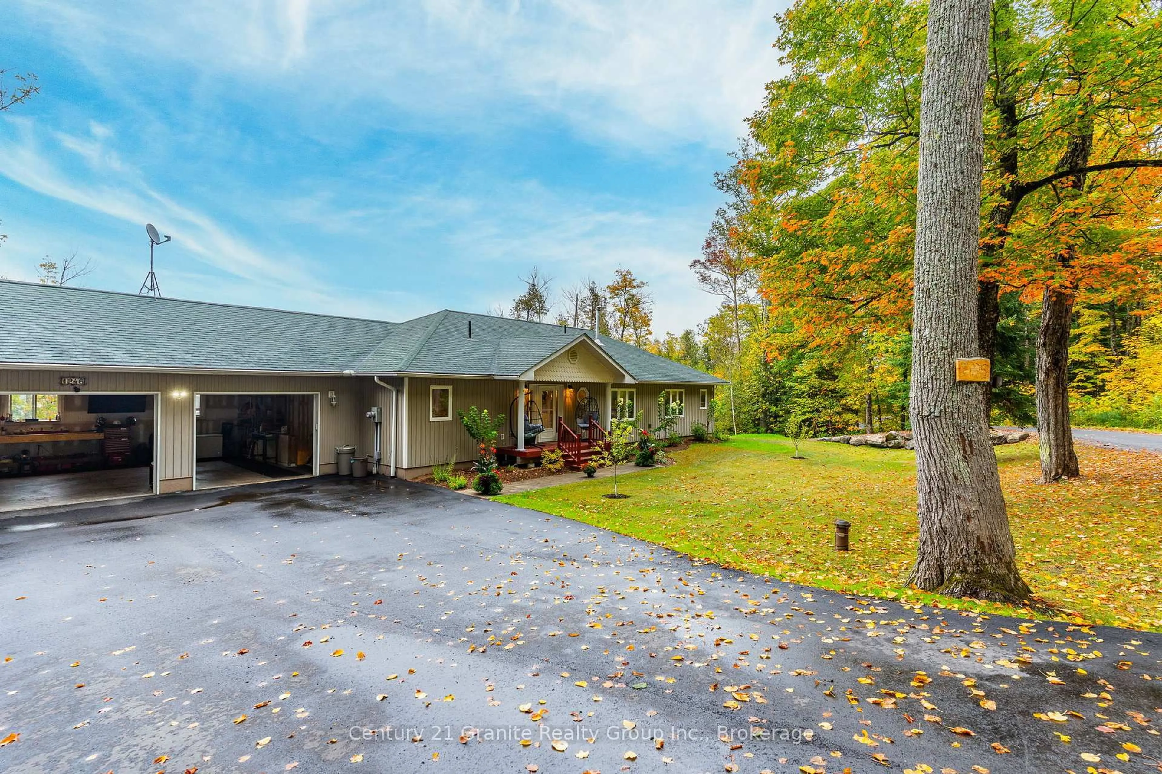 A pic from outside/outdoor area/front of a property/back of a property/a pic from drone, unknown for 1246 Grace River Rd, Dysart et al Ontario K0L 1M1