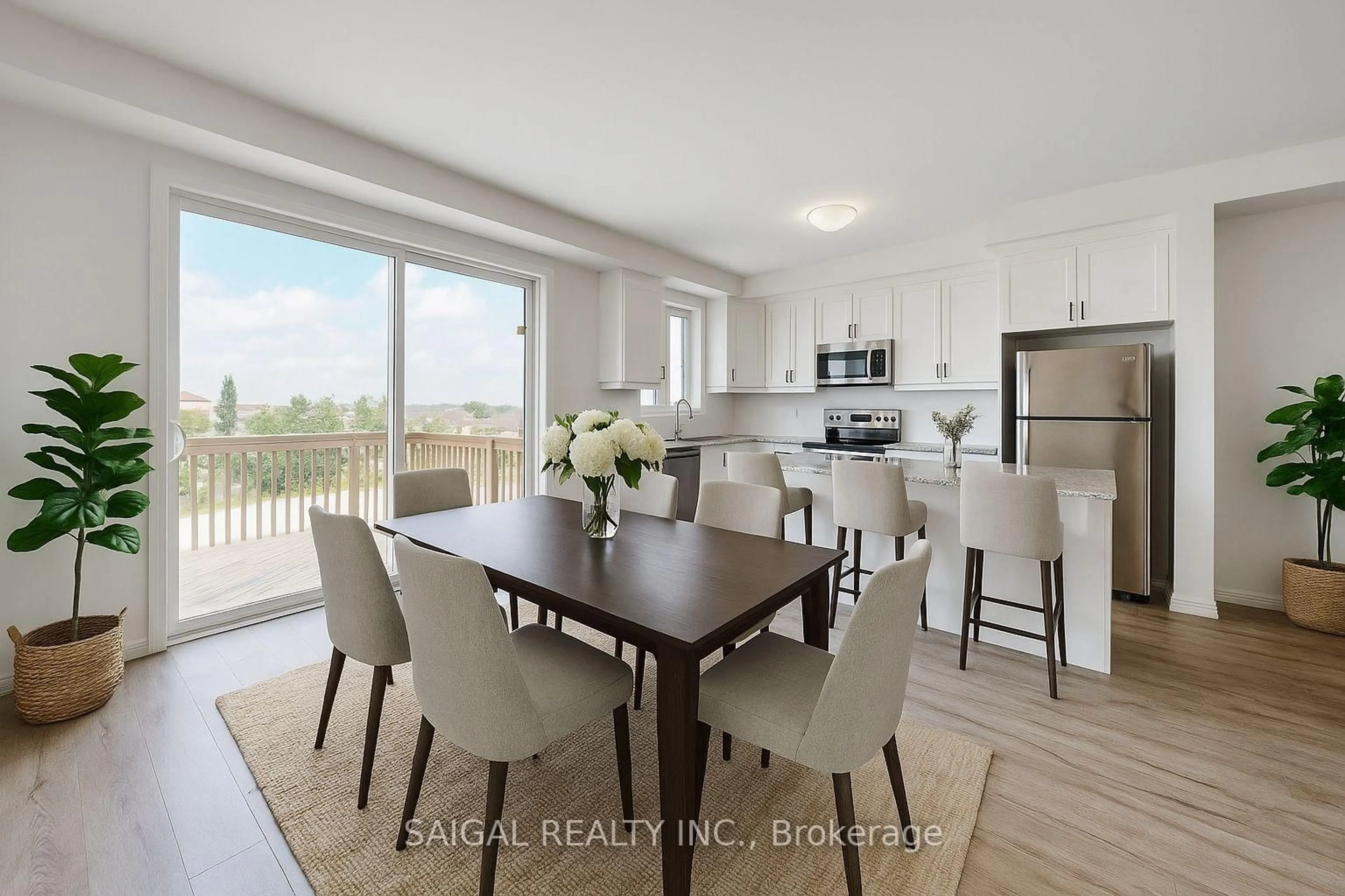 Open concept kitchen, wood/laminate floor for 41 Histand Tr, Kitchener Ontario N2R 0S2
