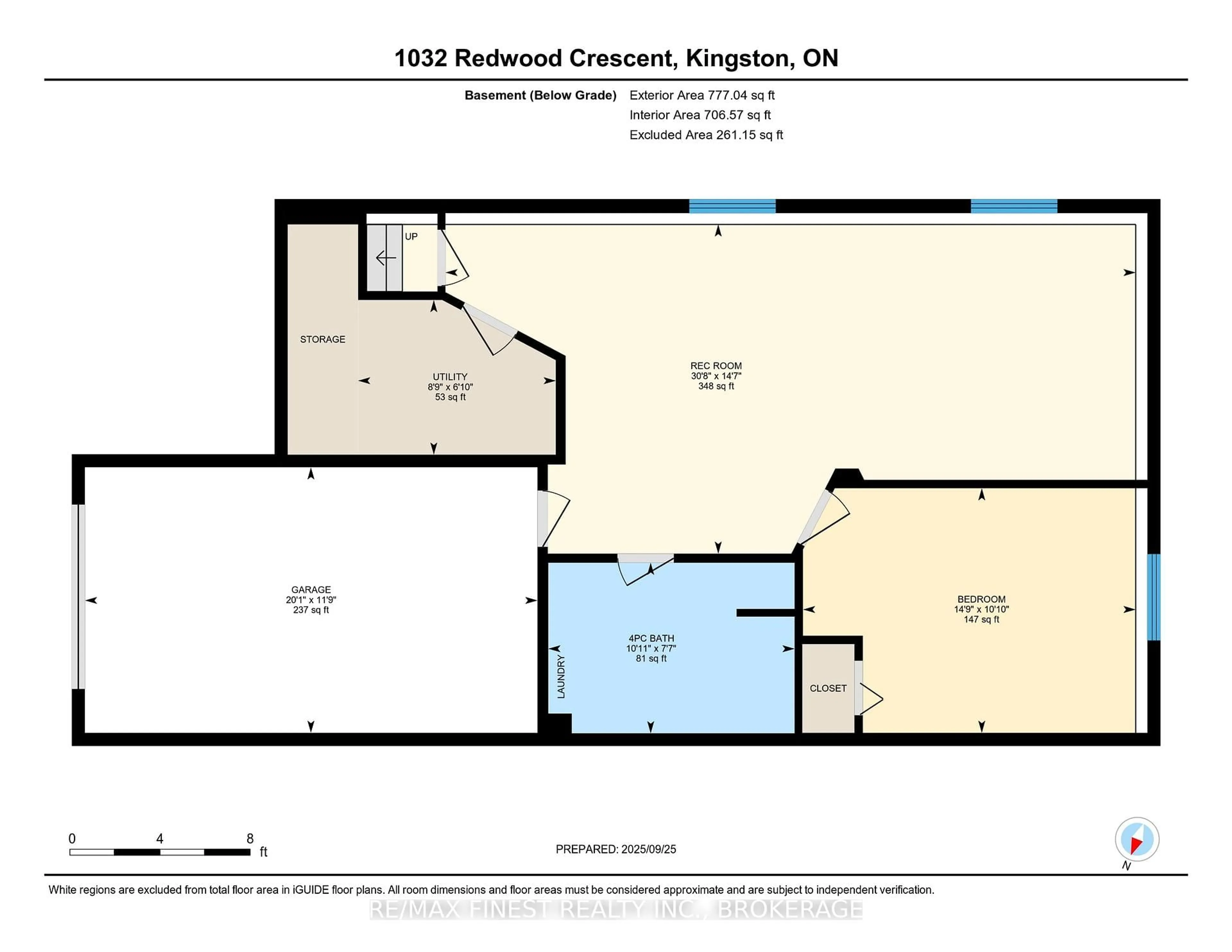 Floor plan for 1032 Redwood Cres, Kingston Ontario K7P 3G7