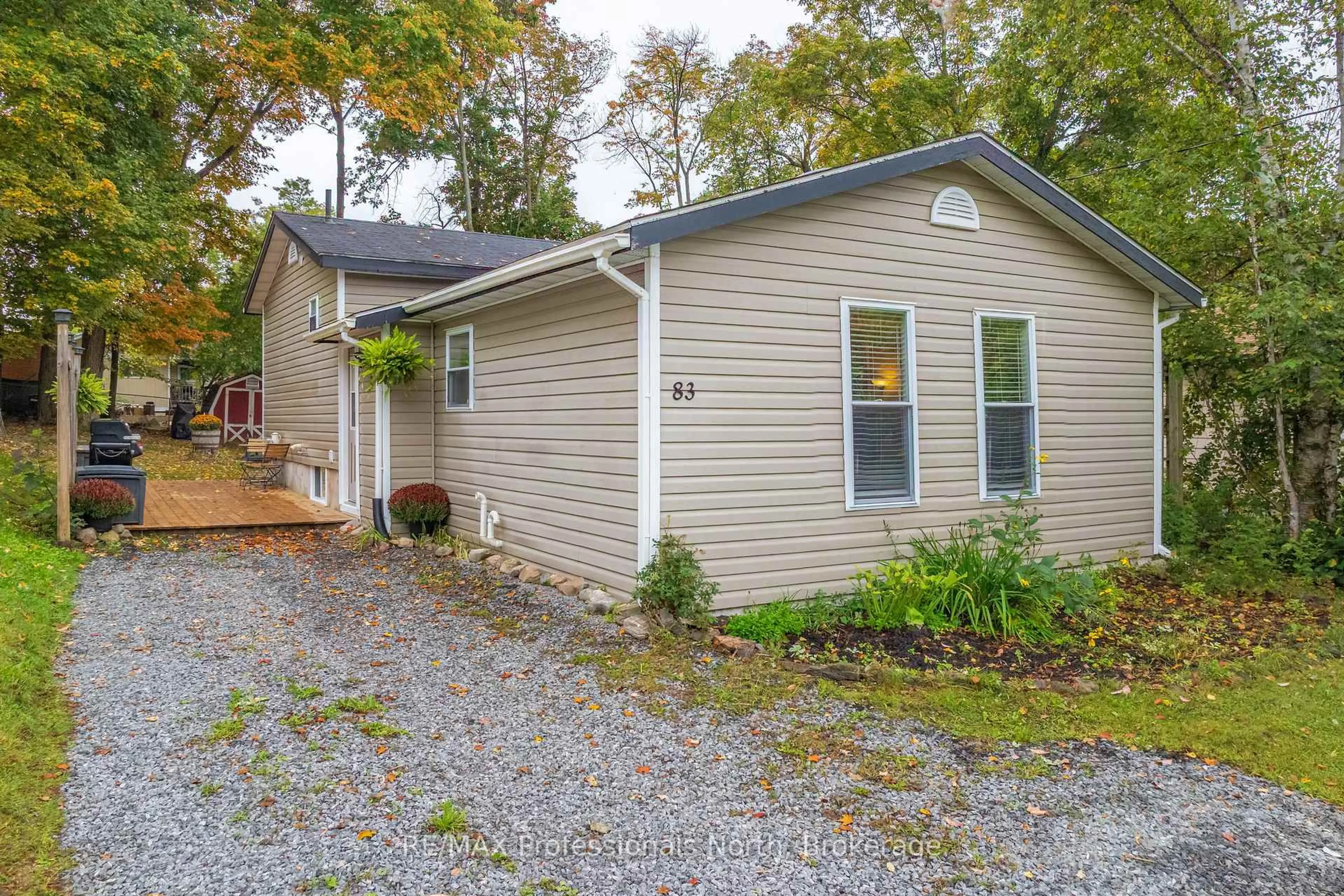 Home with vinyl exterior material, street for 83 Florence St, Huntsville Ontario P1H 1V5