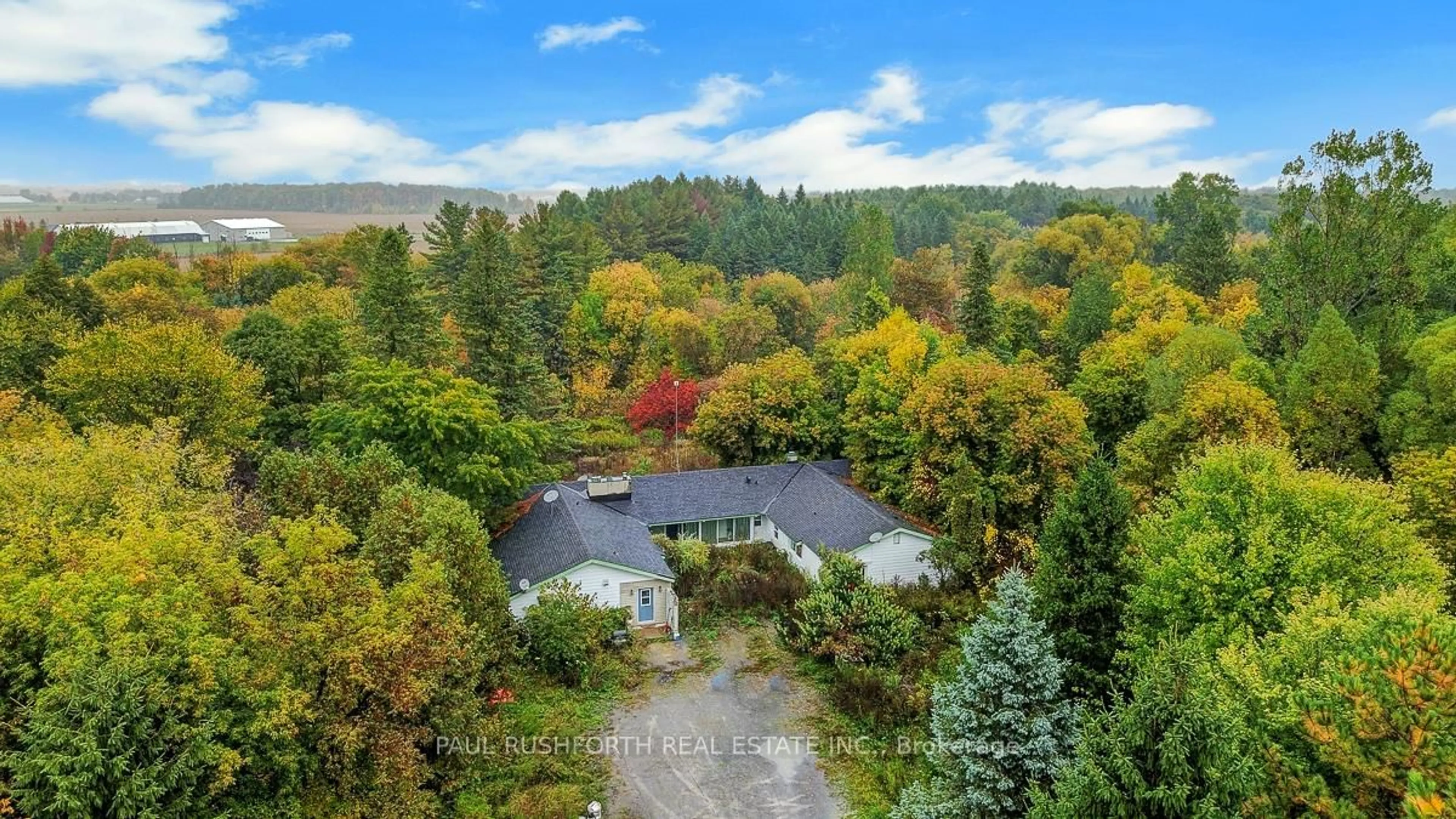 A pic from outside/outdoor area/front of a property/back of a property/a pic from drone, forest/trees view for 1287 8th Line Rd, Ottawa Ontario K0A 1V0