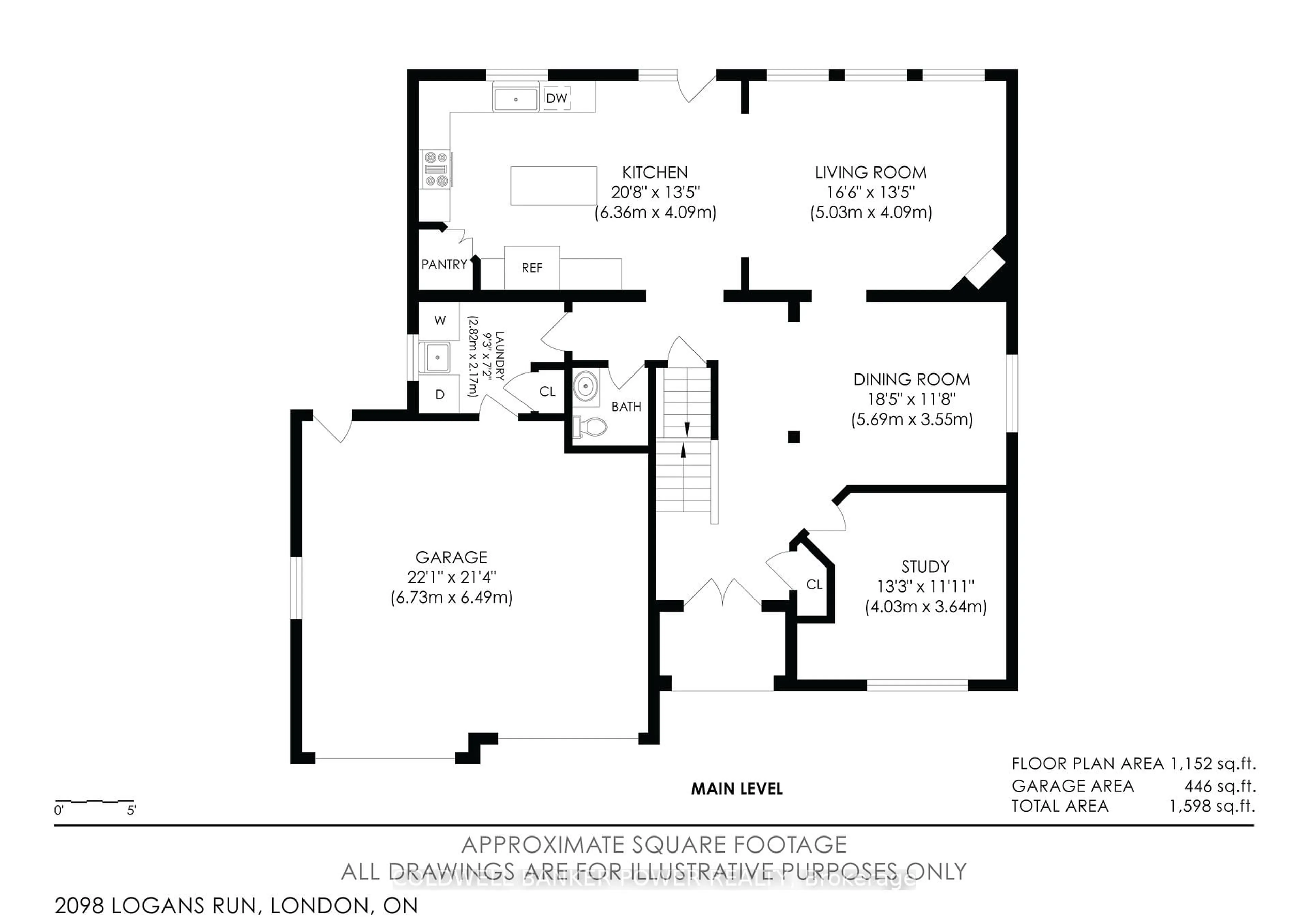 Floor plan for 2098 Logans Ru, London South Ontario N6K 0B3