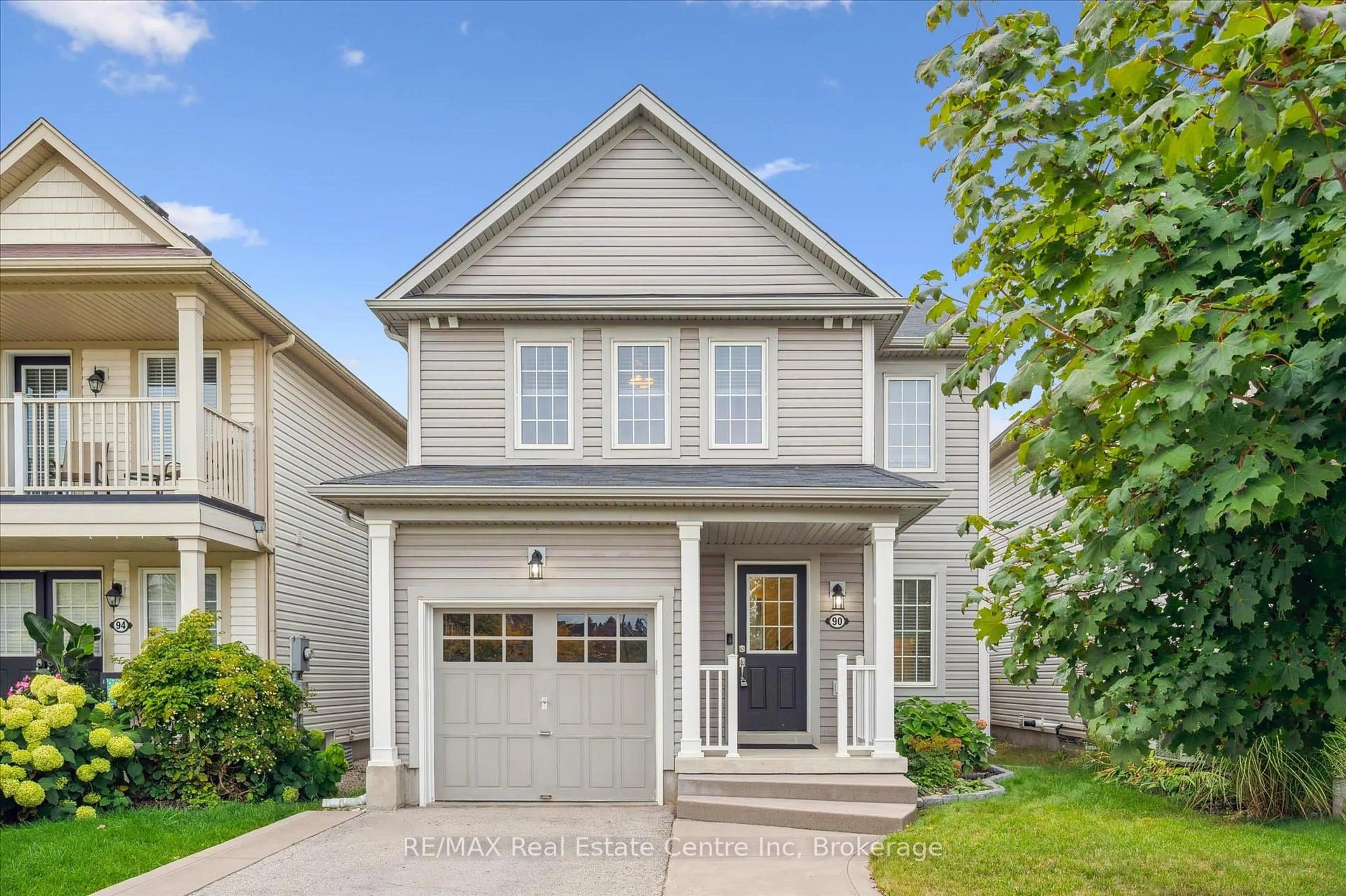 Home with vinyl exterior material, street for 90 Starlight Ave, Woolwich Ontario N0B 1M0