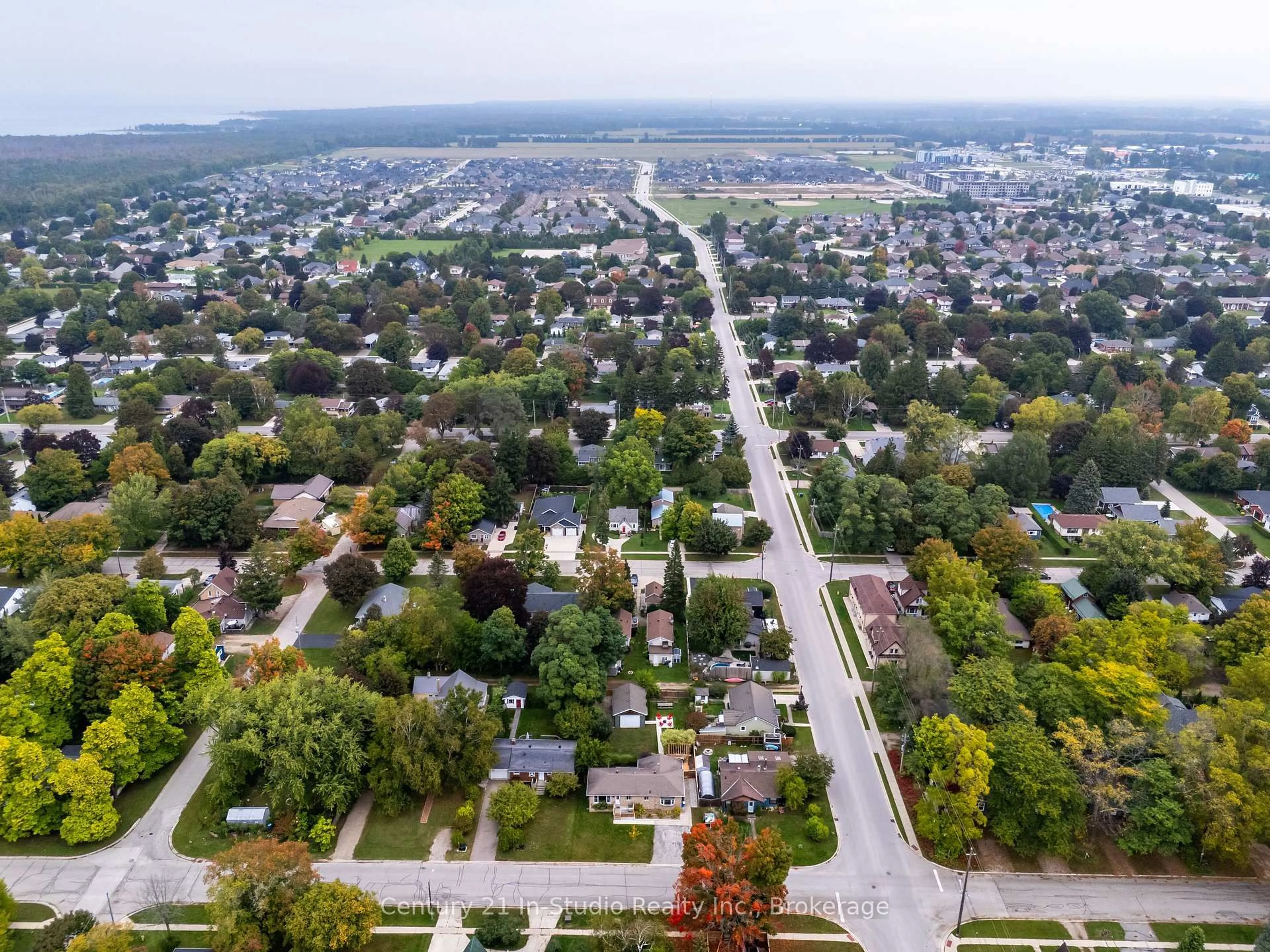 A pic from outside/outdoor area/front of a property/back of a property/a pic from drone, street for 393 Mill St, Saugeen Shores Ontario N0H 2C0