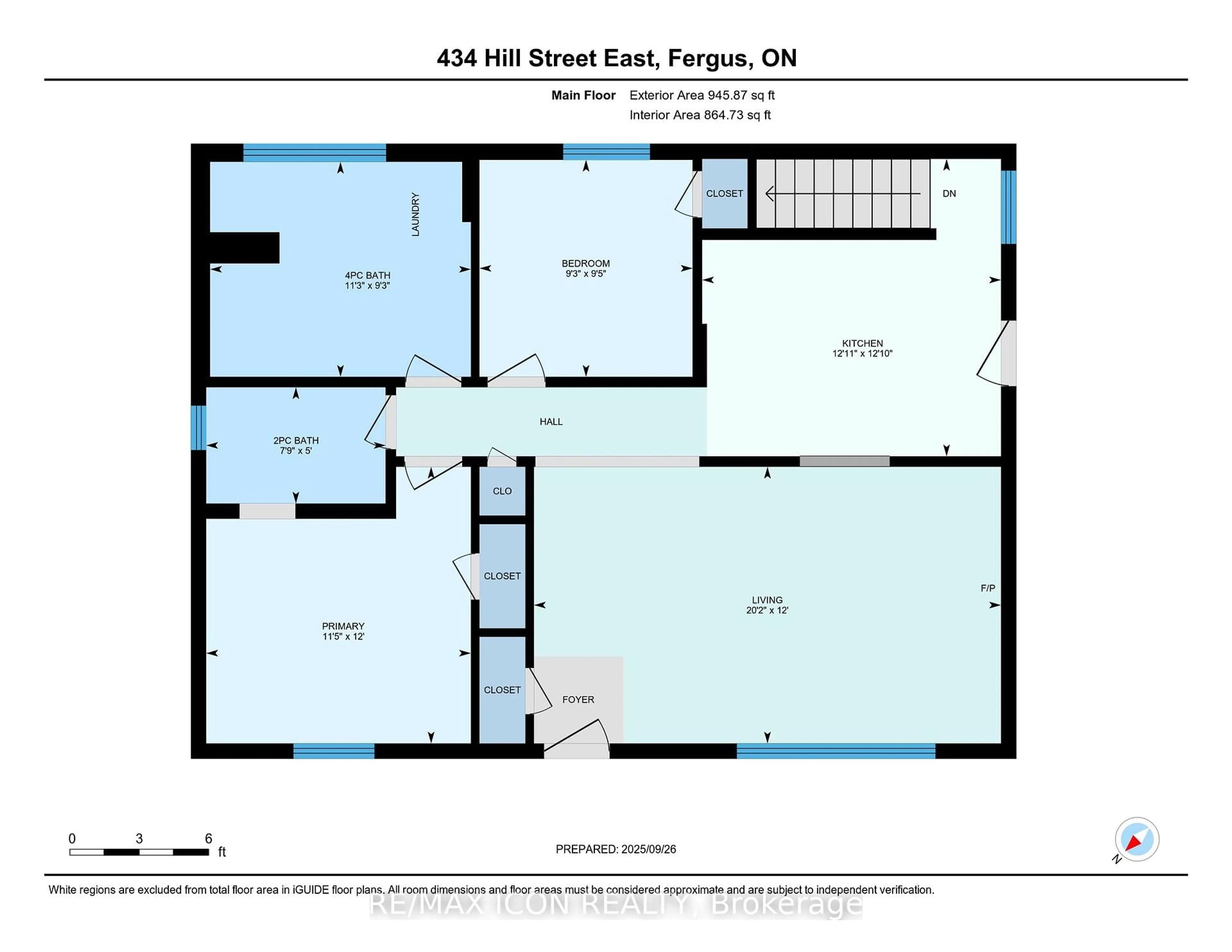 Floor plan for 434 Hill St, Centre Wellington Ontario N1M 1H7