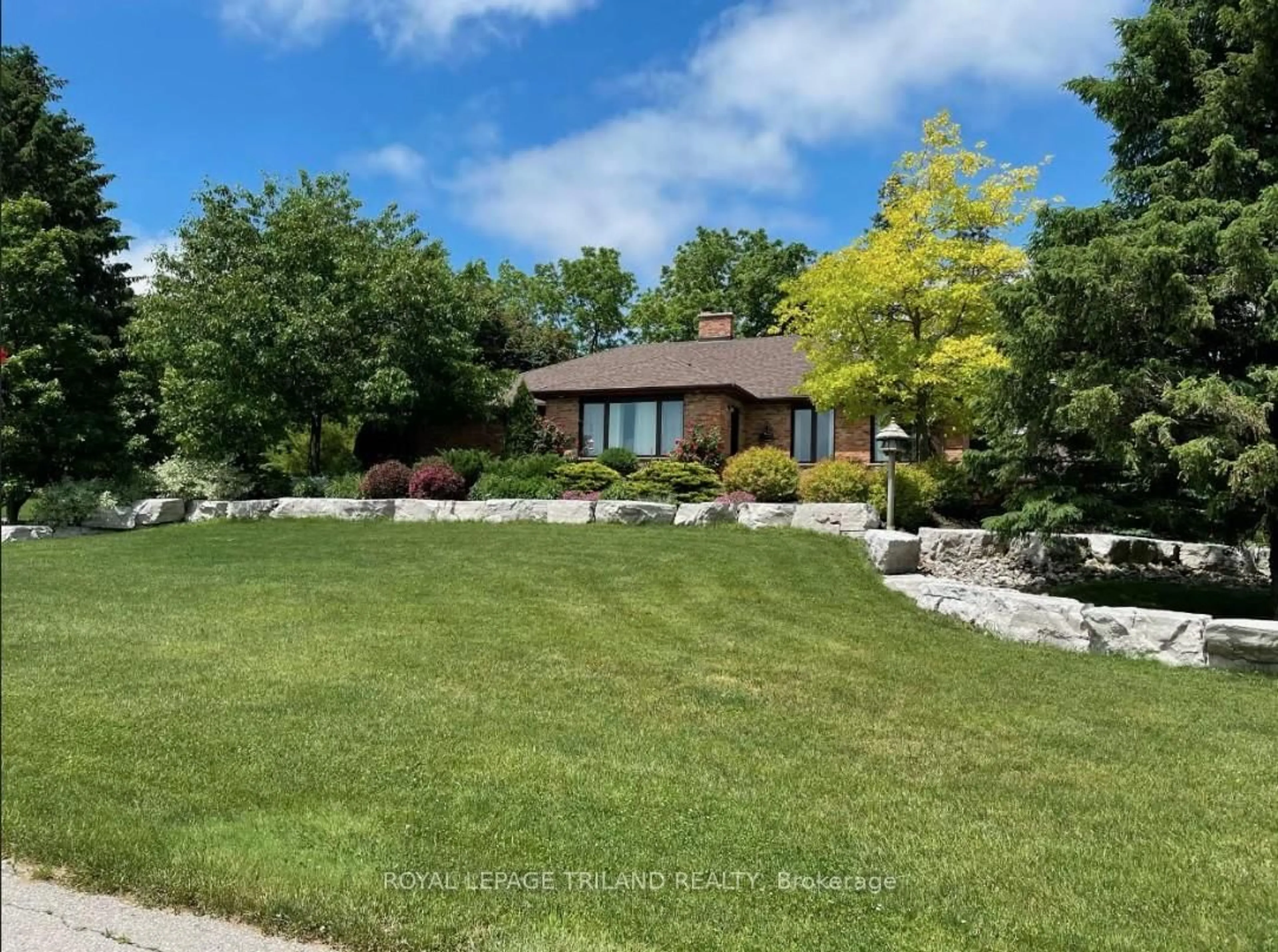 A pic from outside/outdoor area/front of a property/back of a property/a pic from drone, water/lake/river/ocean view for 22604 Vanneck Rd, Middlesex Centre Ontario N0M 2A0