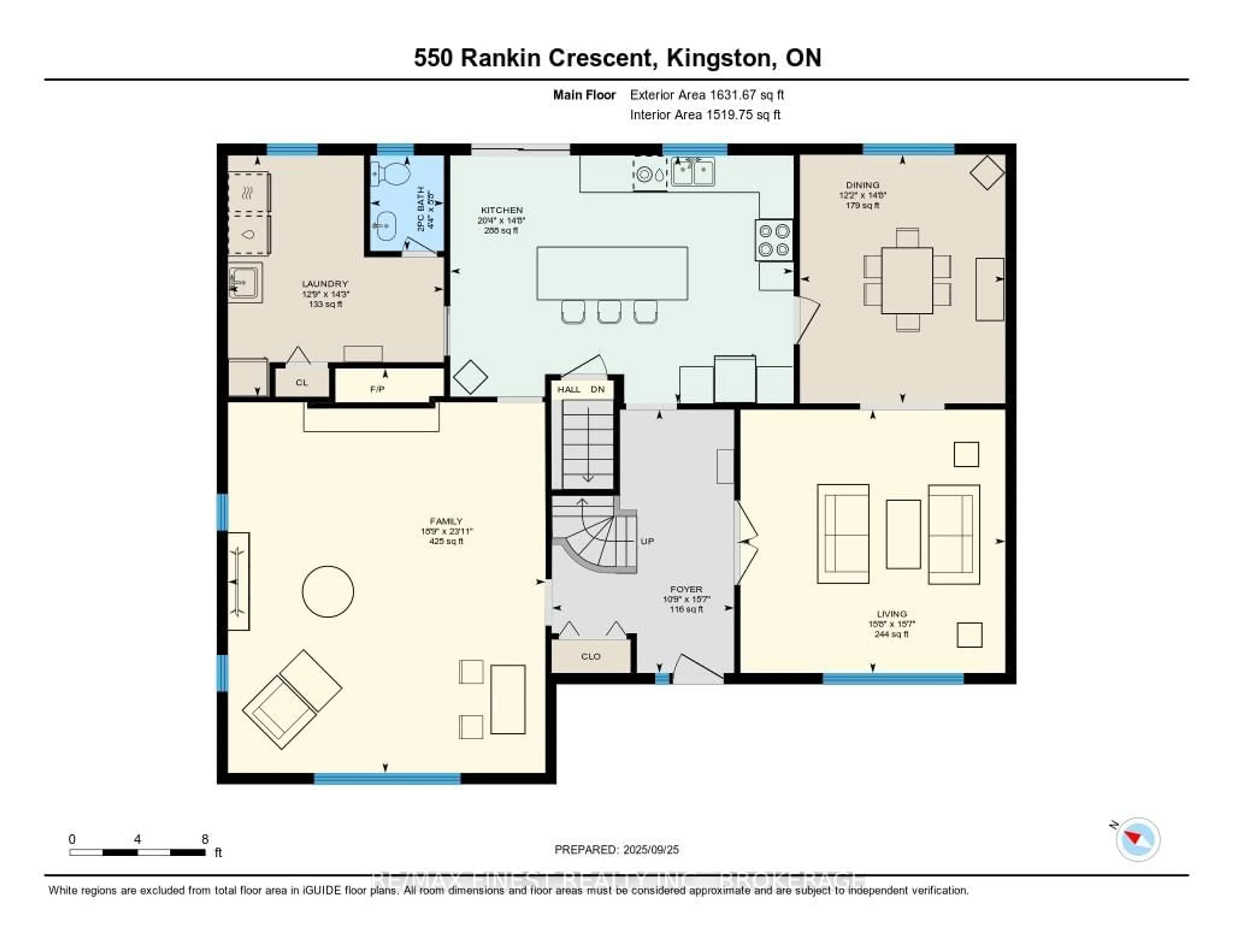 Floor plan for 550 Rankin Cres, Kingston Ontario K7M 7L4