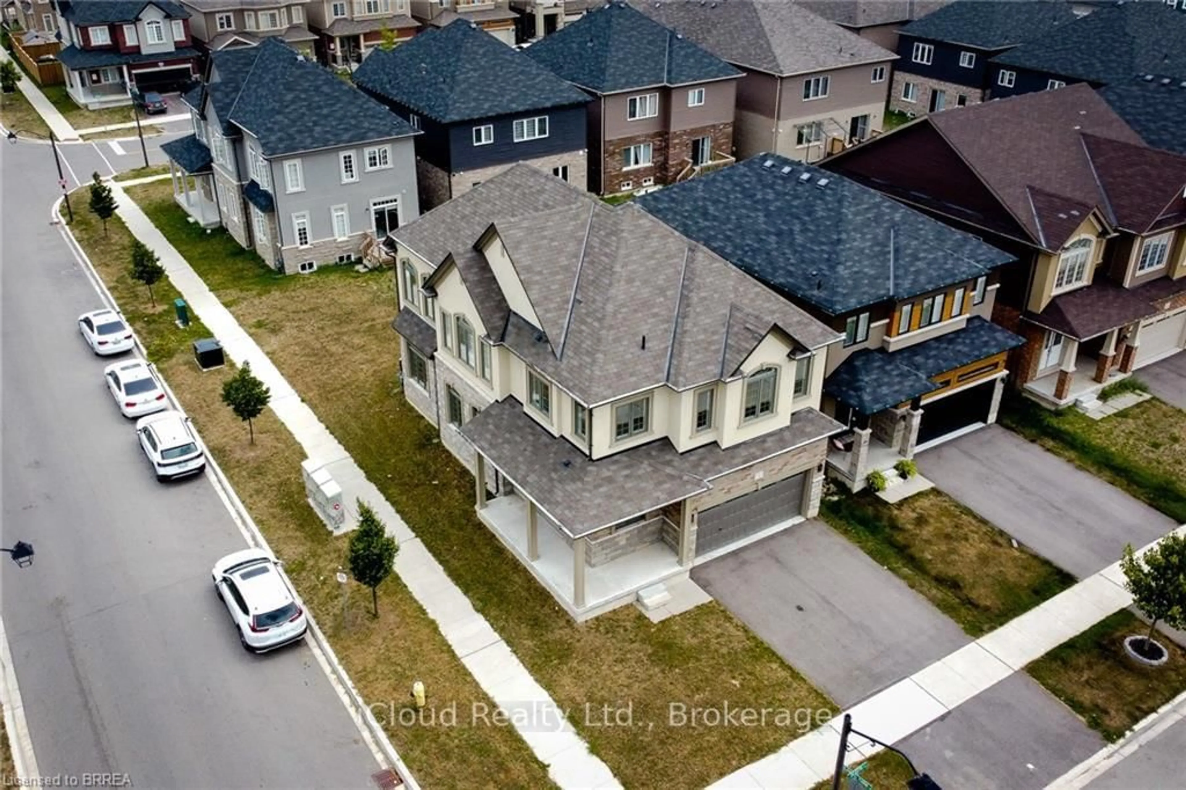 A pic from outside/outdoor area/front of a property/back of a property/a pic from drone, street for 1 Sleeth St, Brantford Ontario N3S 0J7
