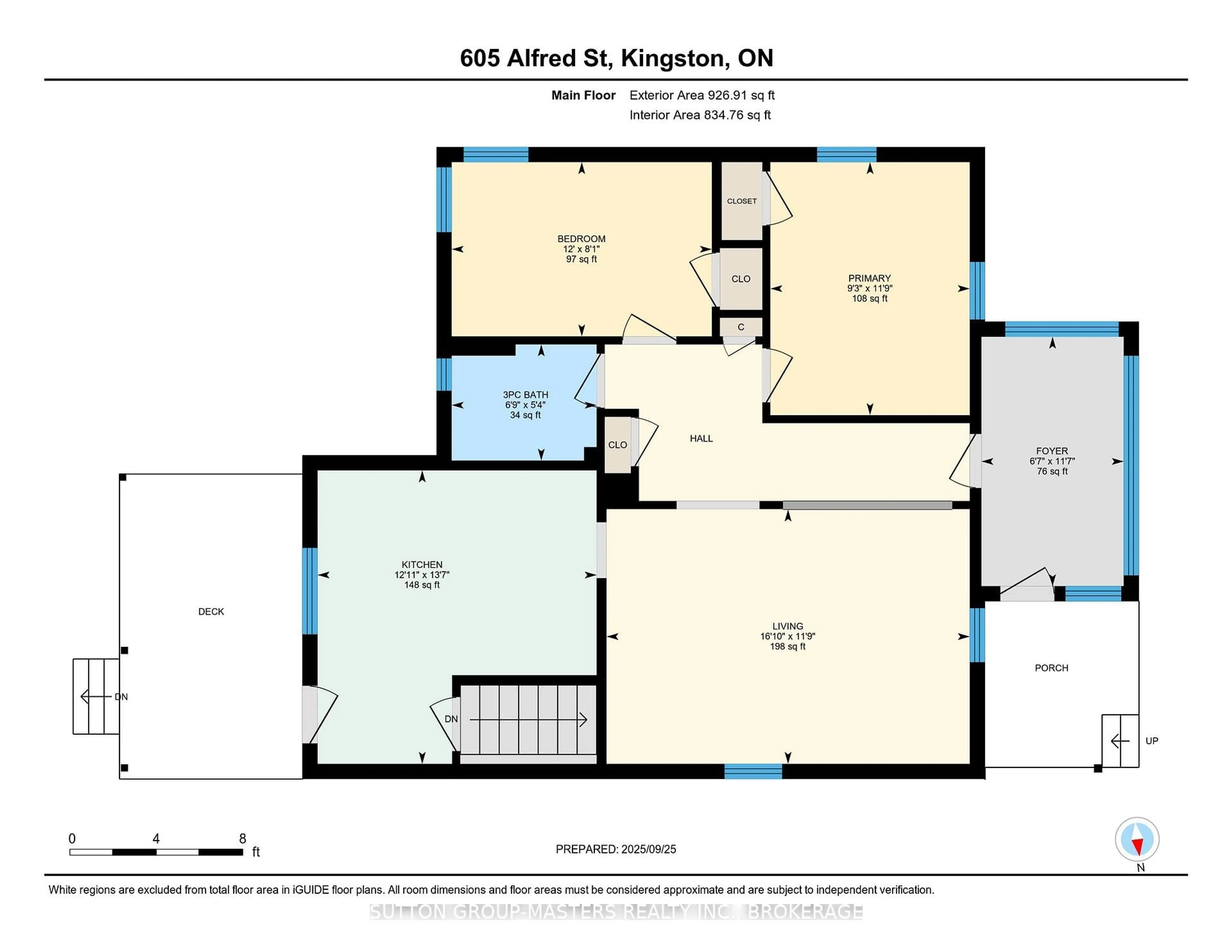 Floor plan for 605 Alfred St, Kingston Ontario K7K 4J8