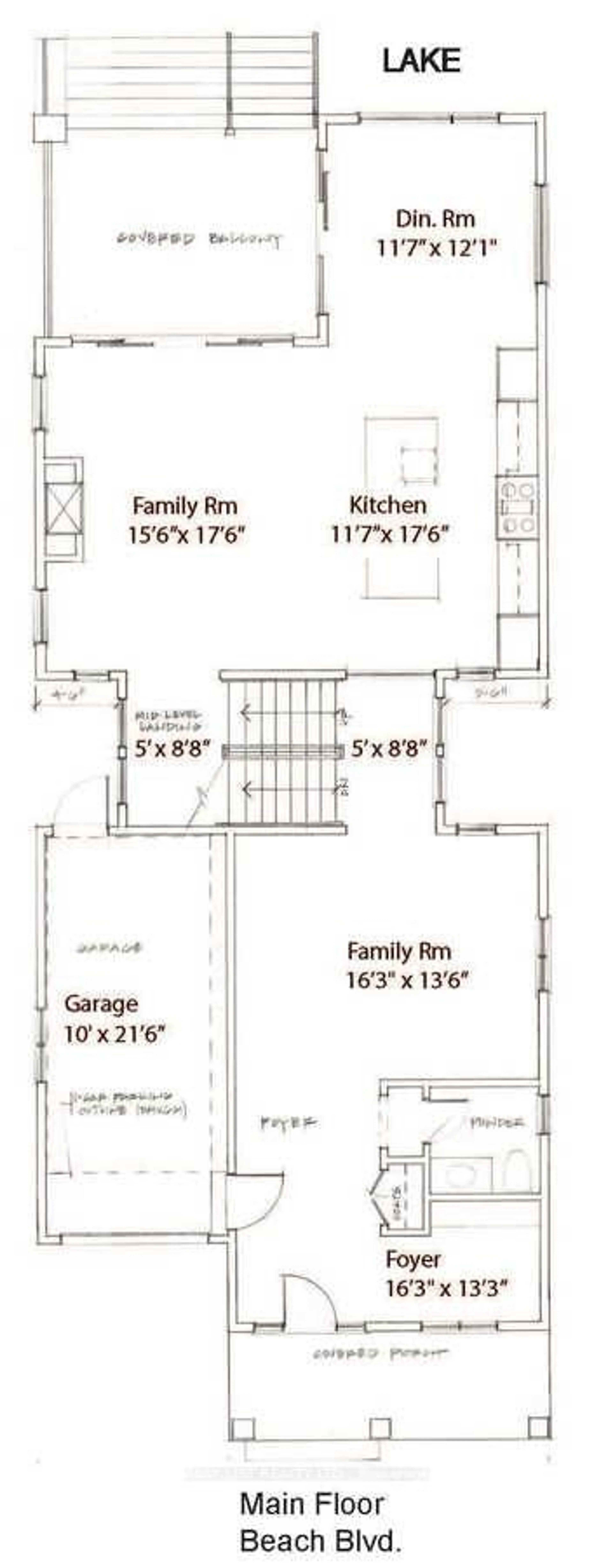 Floor plan for 975 Beach Blvd, Hamilton Ontario L8H 6Z7