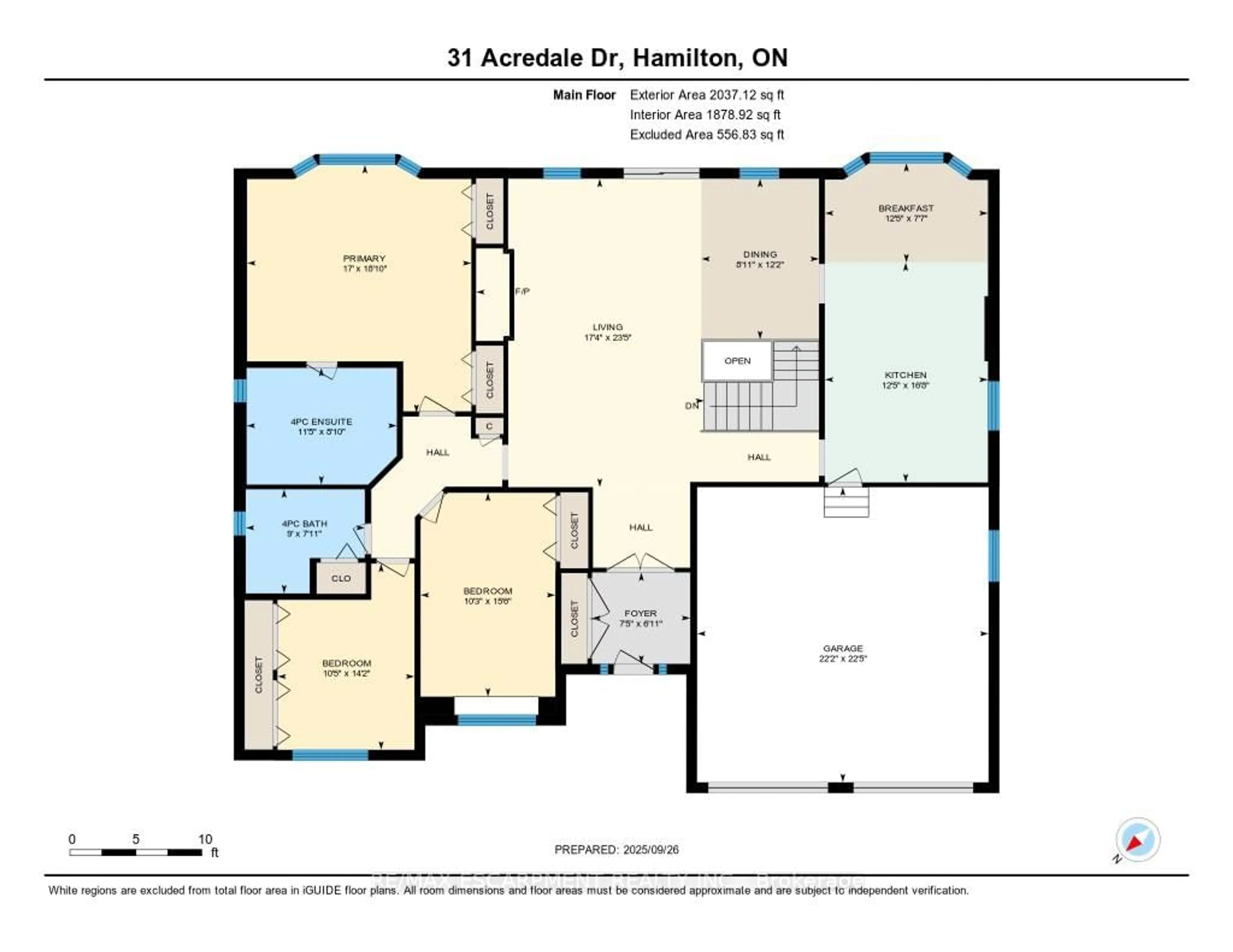 Floor plan for 31 Acredale Dr, Hamilton Ontario L0R 1H0