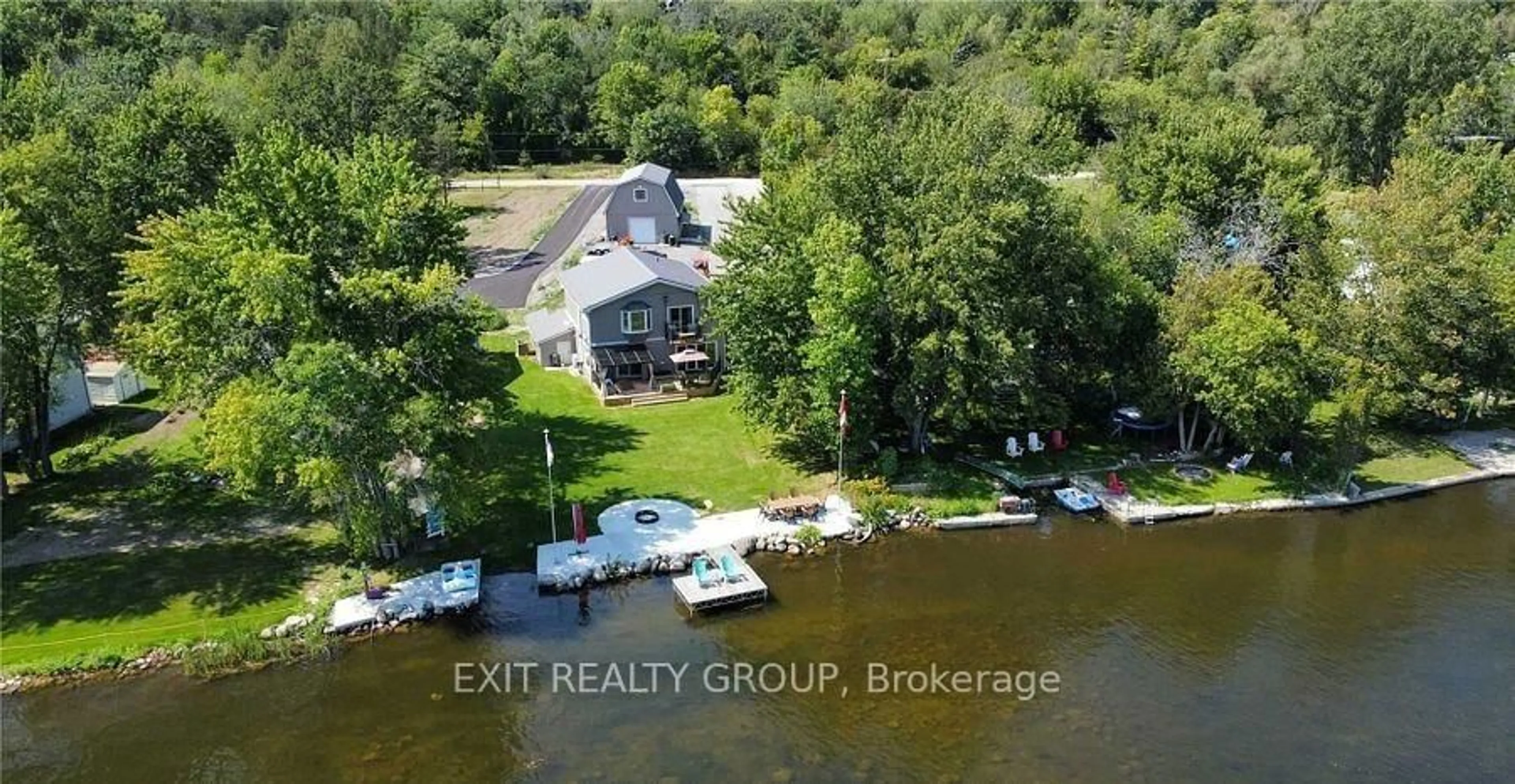 A pic from outside/outdoor area/front of a property/back of a property/a pic from drone, water/lake/river/ocean view for 87 Prior Lane, Hastings Ontario K0K 2C0