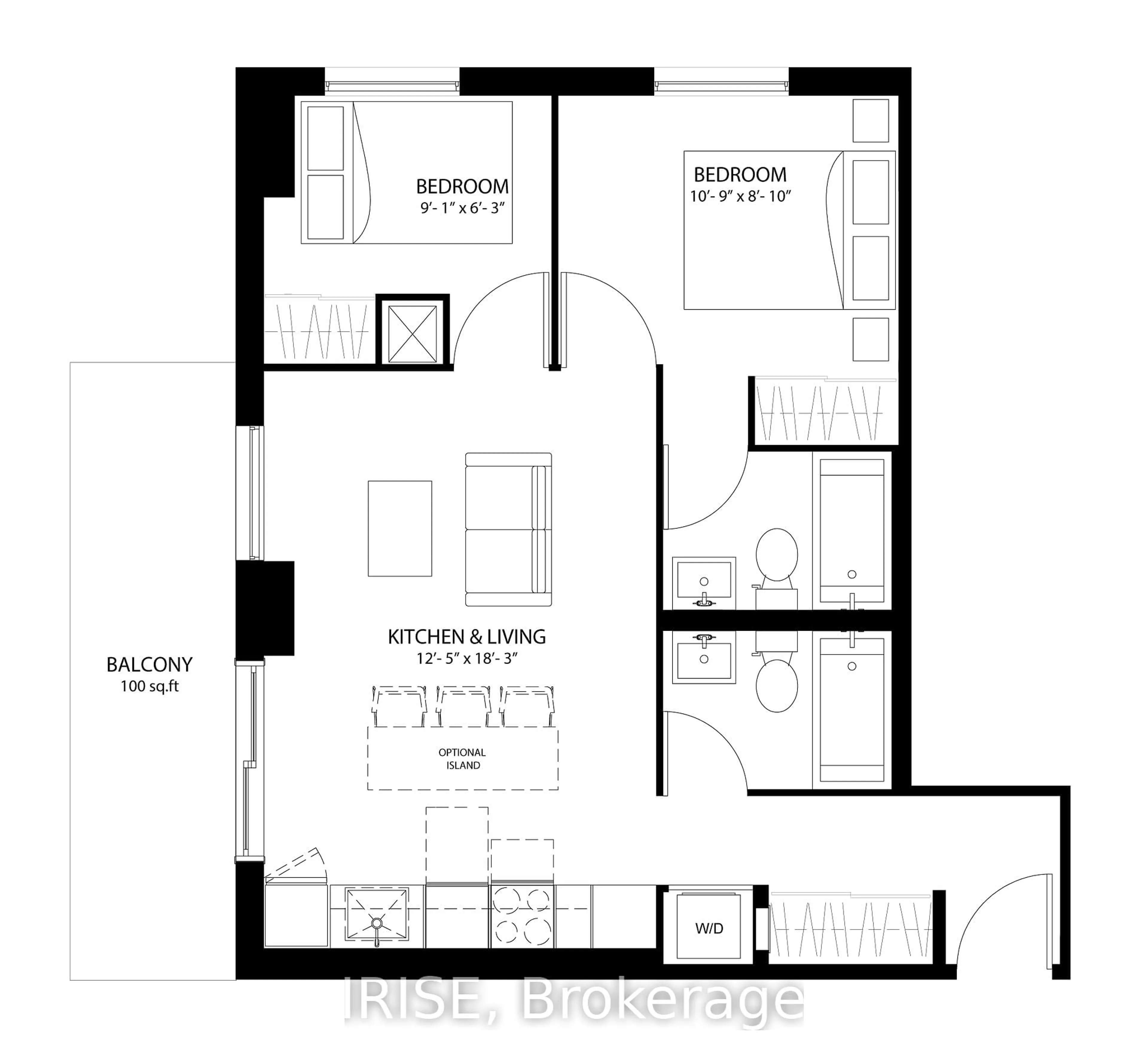 Floor plan for 33 Erie Ave #516, Brantford Ontario N3S 2E7