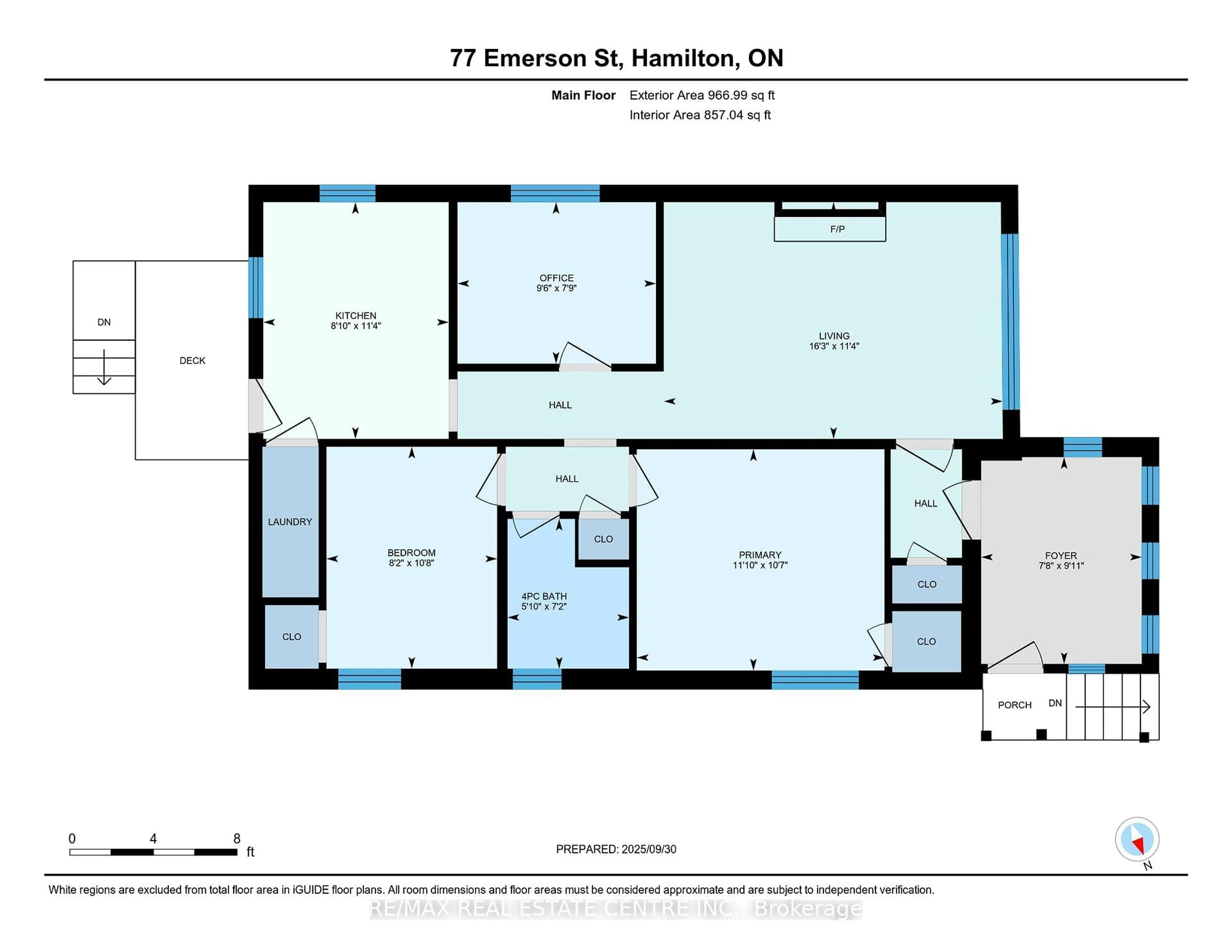 Floor plan for 77 Emerson St, Hamilton Ontario L8S 2X5