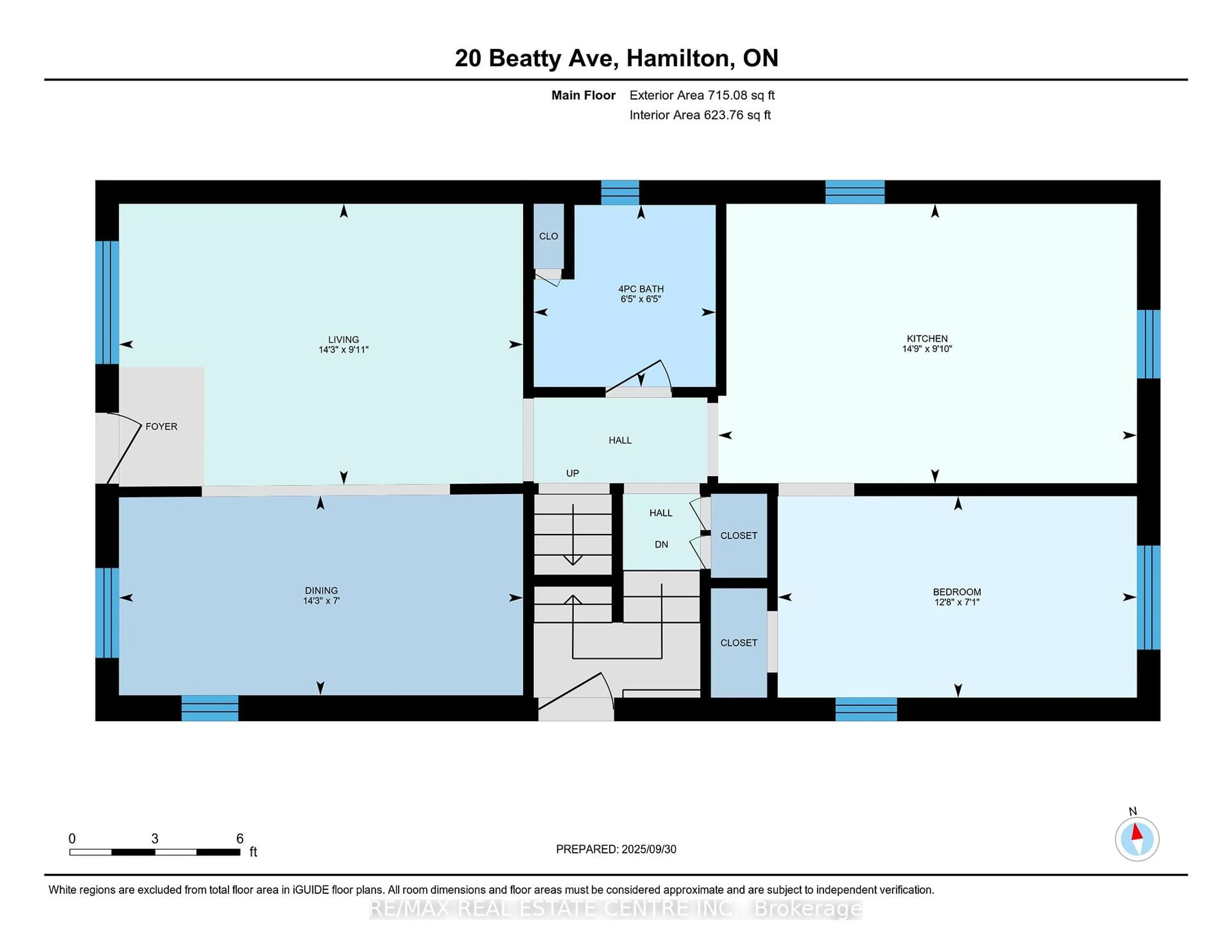 Floor plan for 20 Beatty Ave, Hamilton Ontario L8H 3P4