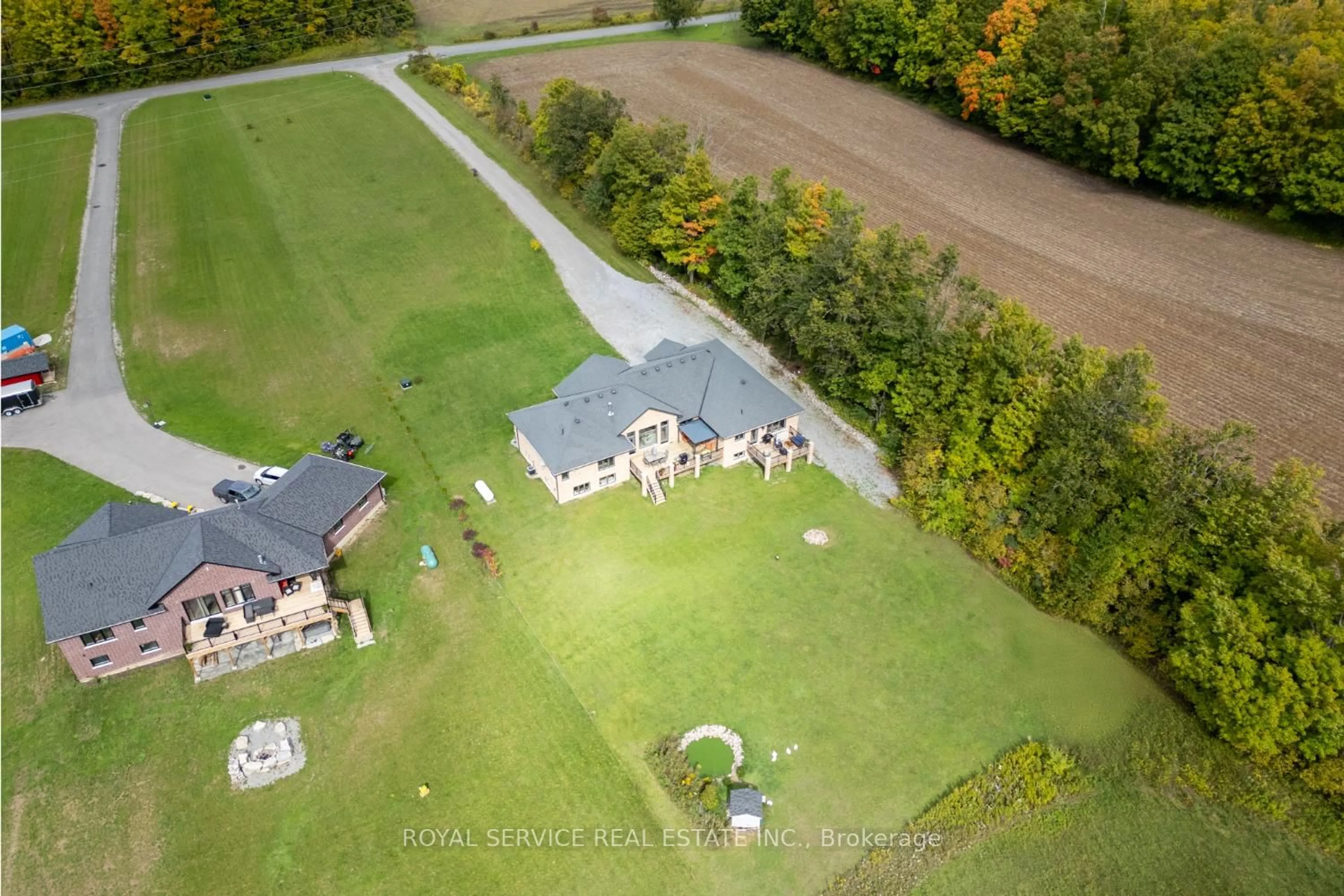 A pic from outside/outdoor area/front of a property/back of a property/a pic from drone, unknown for 381 Sharpe Line, Cavan Monaghan Ontario L0A 1C0