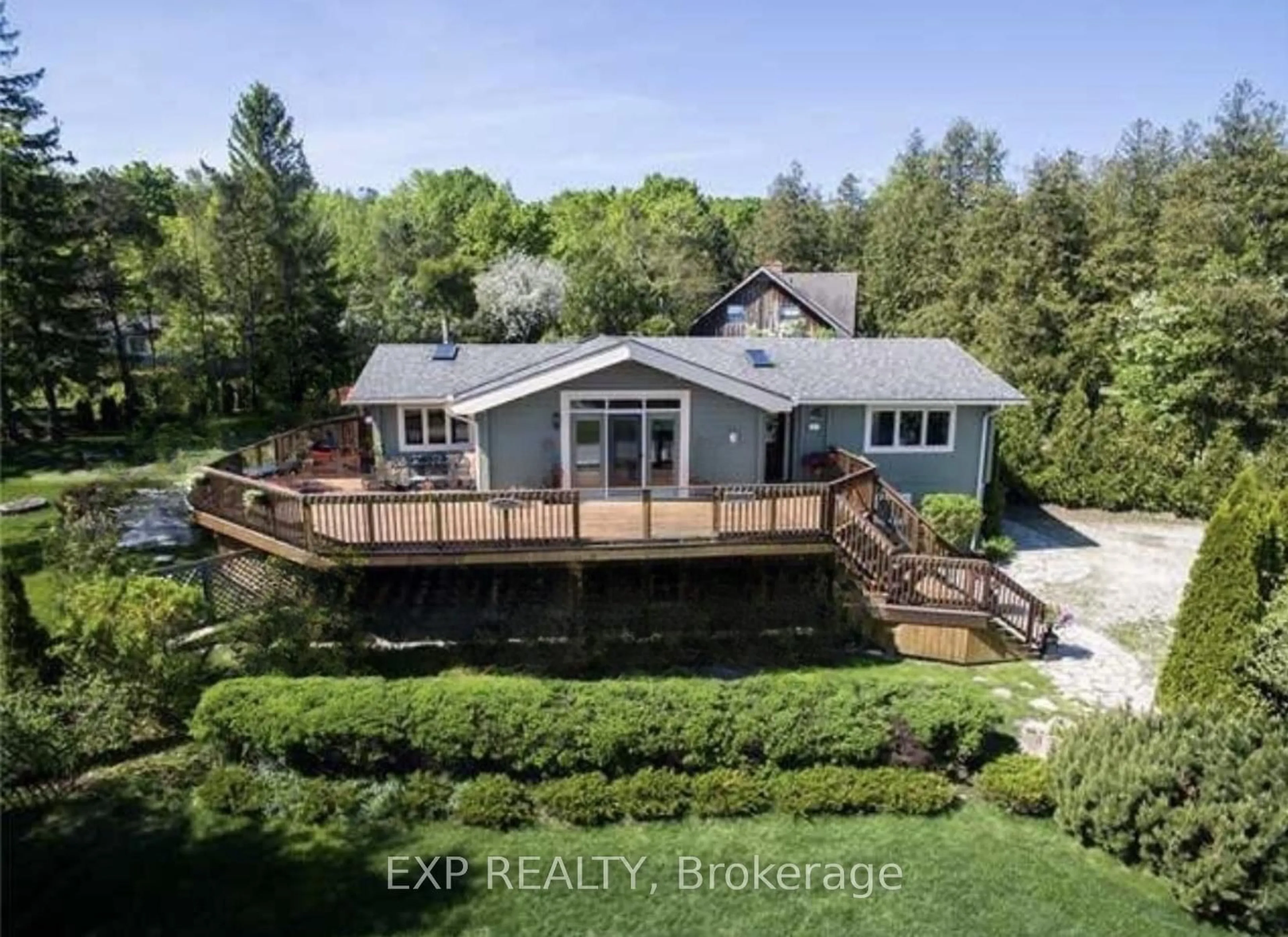 A pic from outside/outdoor area/front of a property/back of a property/a pic from drone, water/lake/river/ocean view for 171 Chamonix Cres, Blue Mountains Ontario L9Y 0S7