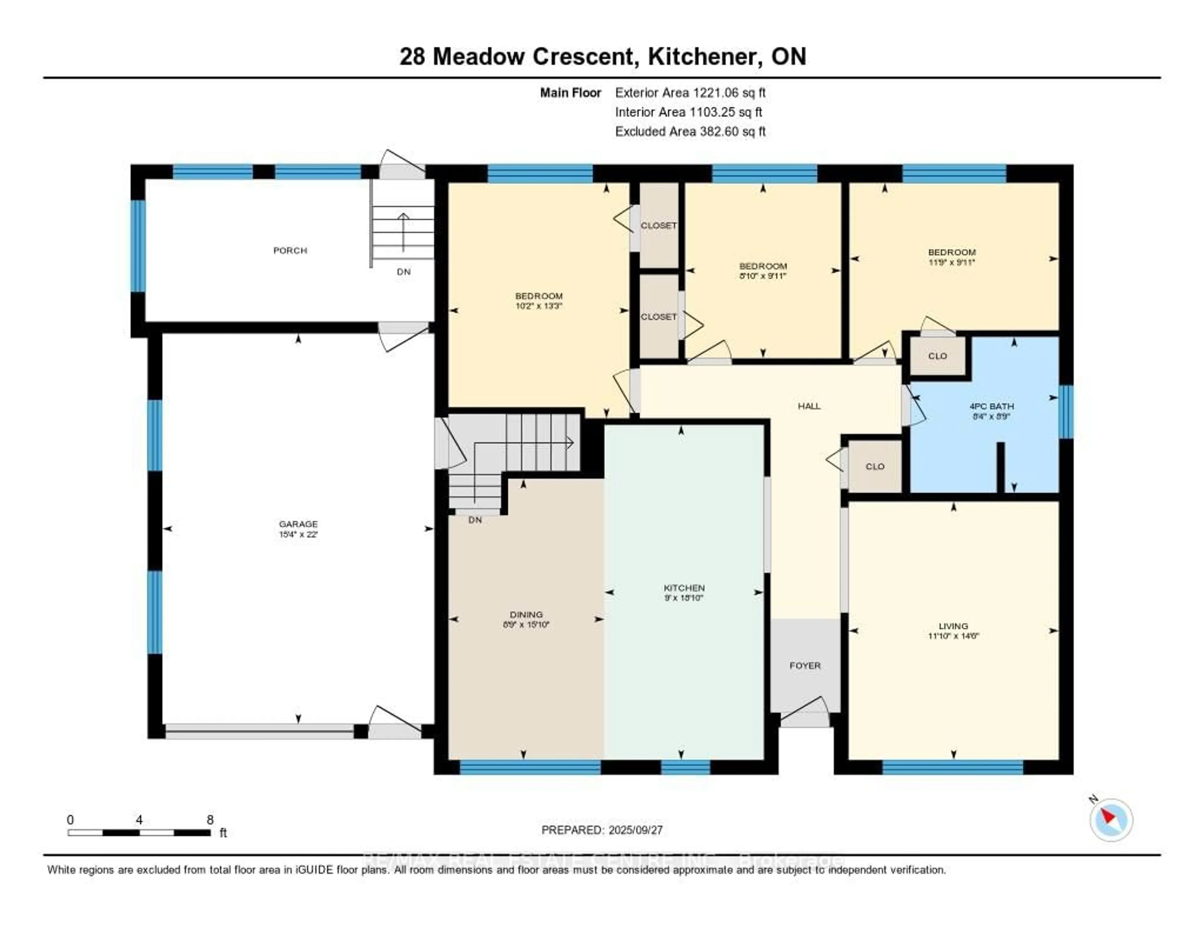 Floor plan for 28 Meadow Cres, Kitchener Ontario N2M 4E7