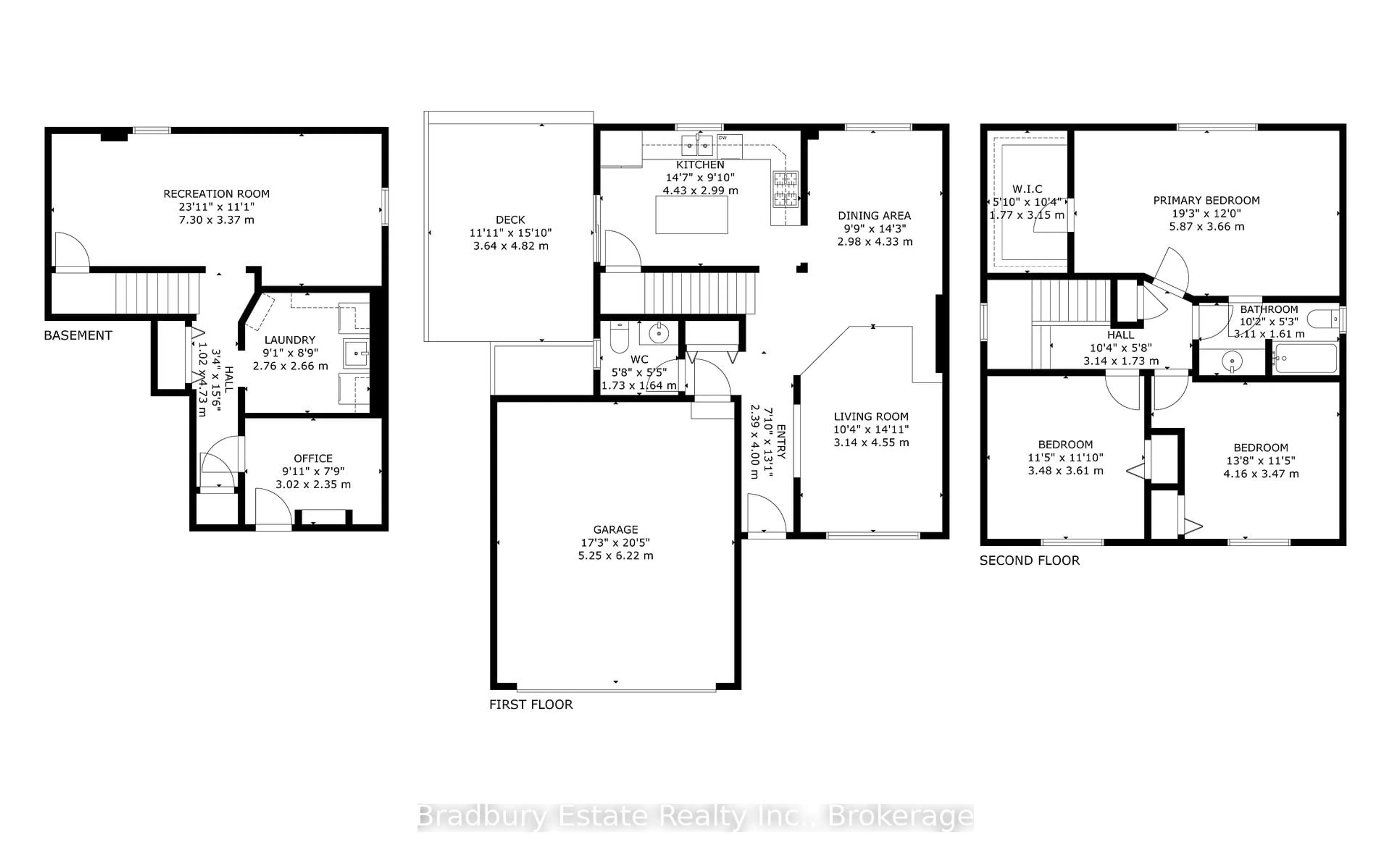 Floor plan for 176 Highland Rd, Hamilton Ontario L8J 2S6