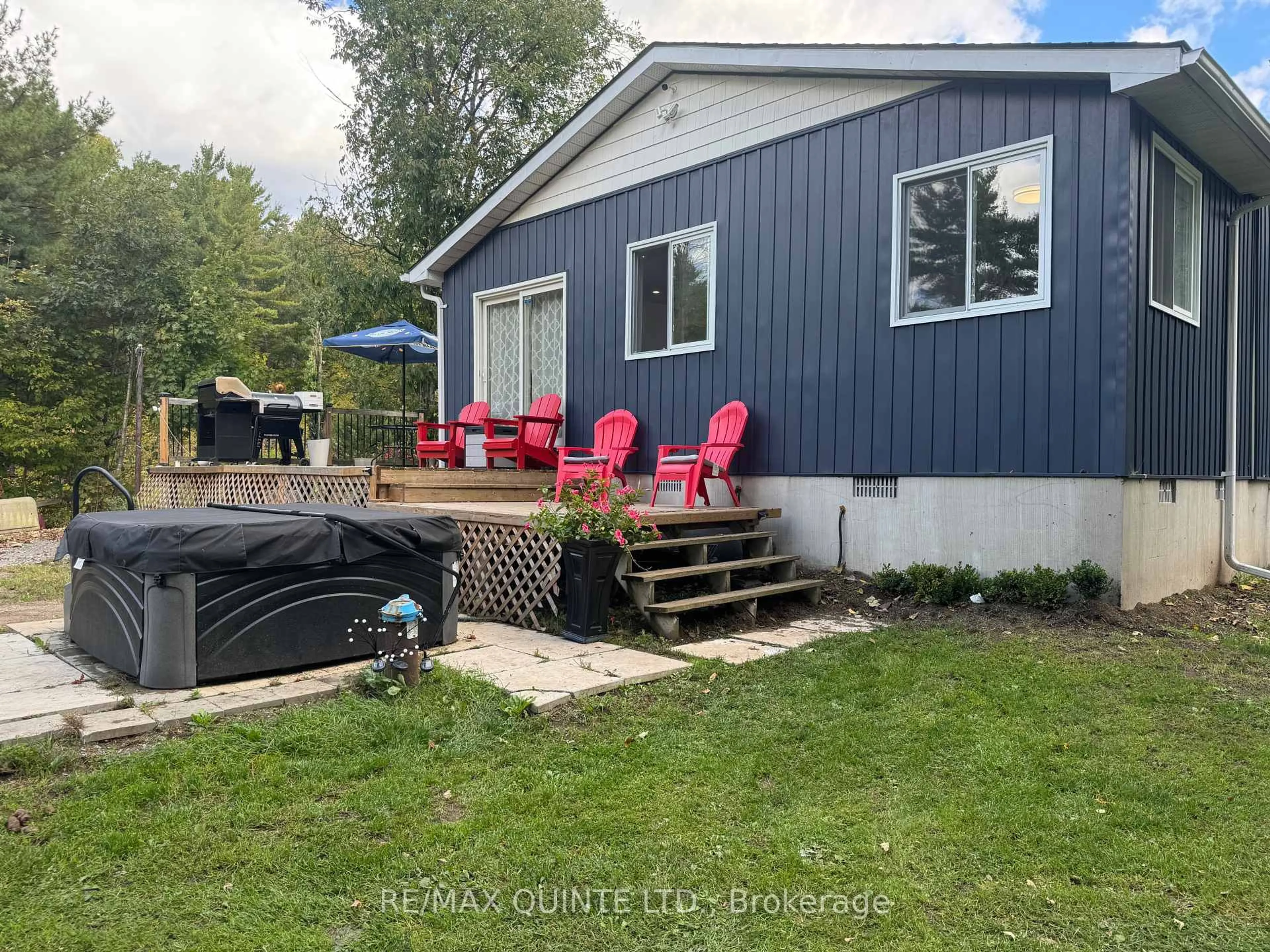 A pic from outside/outdoor area/front of a property/back of a property/a pic from drone, water/lake/river/ocean view for 109006 Hwy 7 Highway, Tweed Ontario K0K 3J0