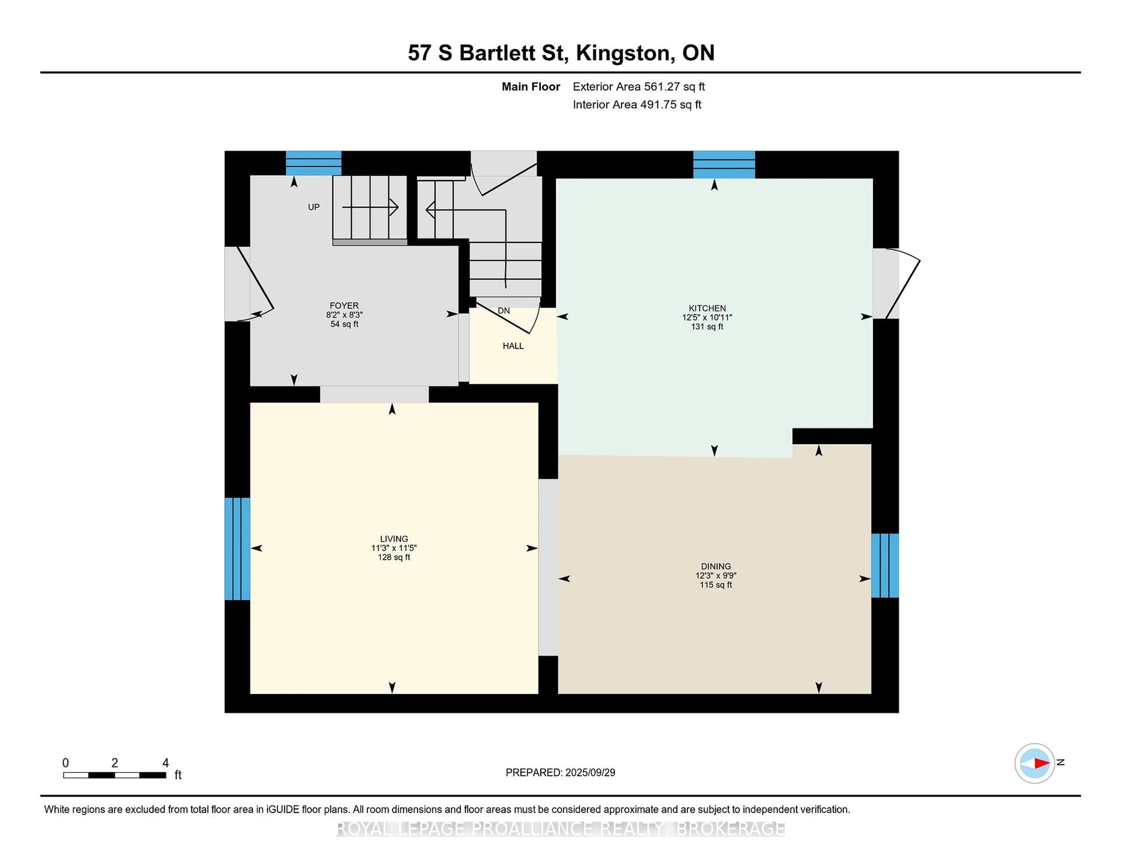 Floor plan for 57 S Bartlett St, Kingston Ontario K7K 1X3