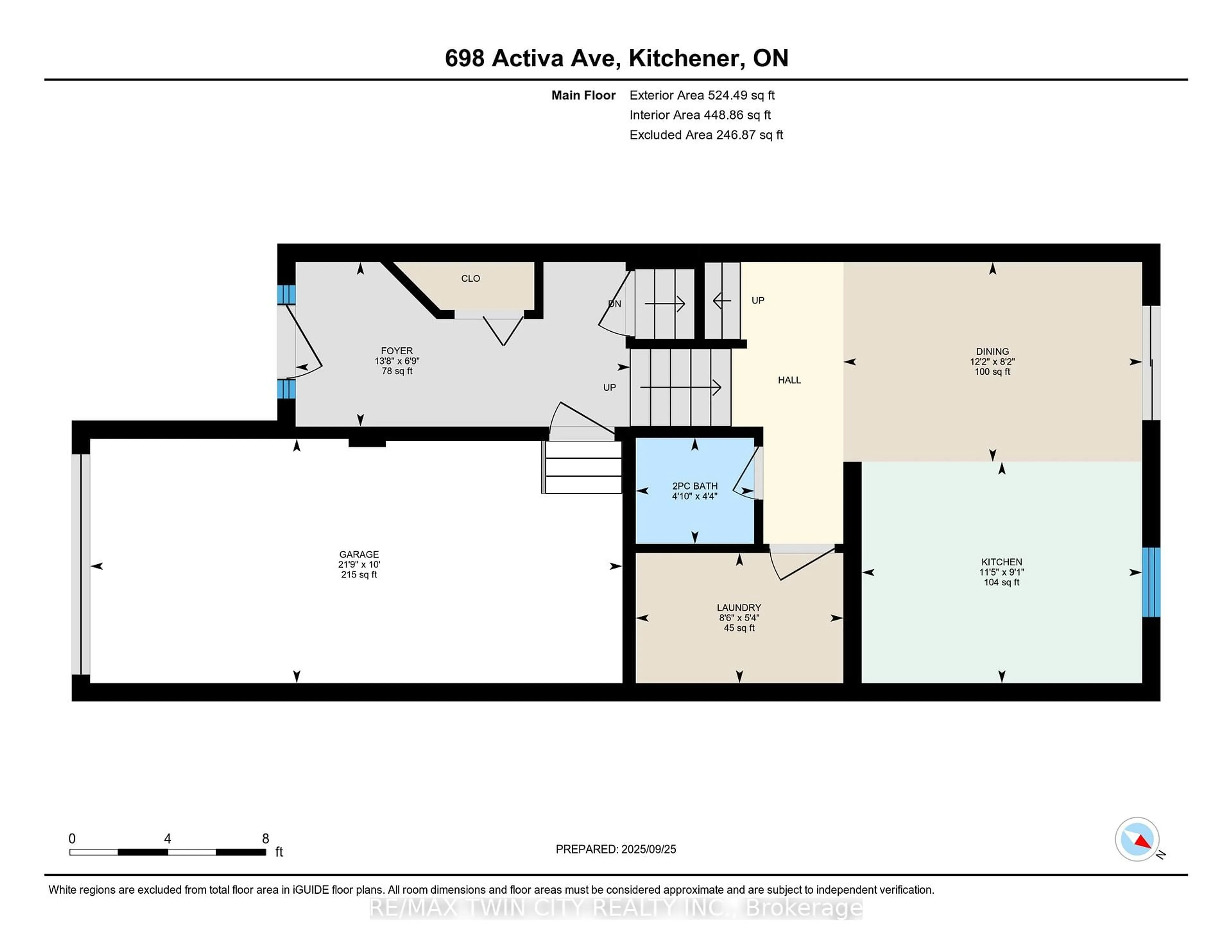 Floor plan for 698 Activa Ave, Kitchener Ontario N2E 4E1