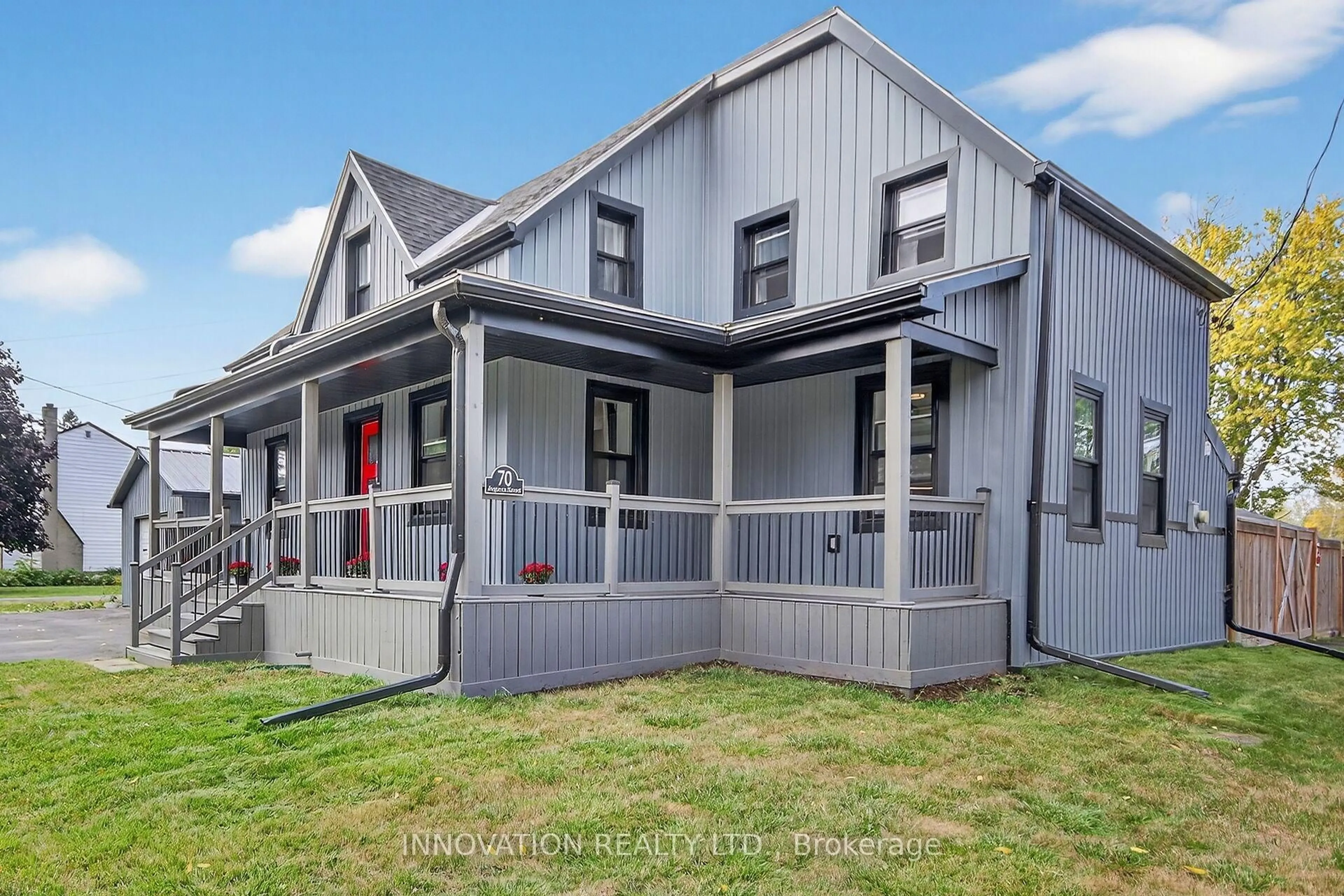 Home with vinyl exterior material, street for 70 Augusta St, South Dundas Ontario K0C 1X0