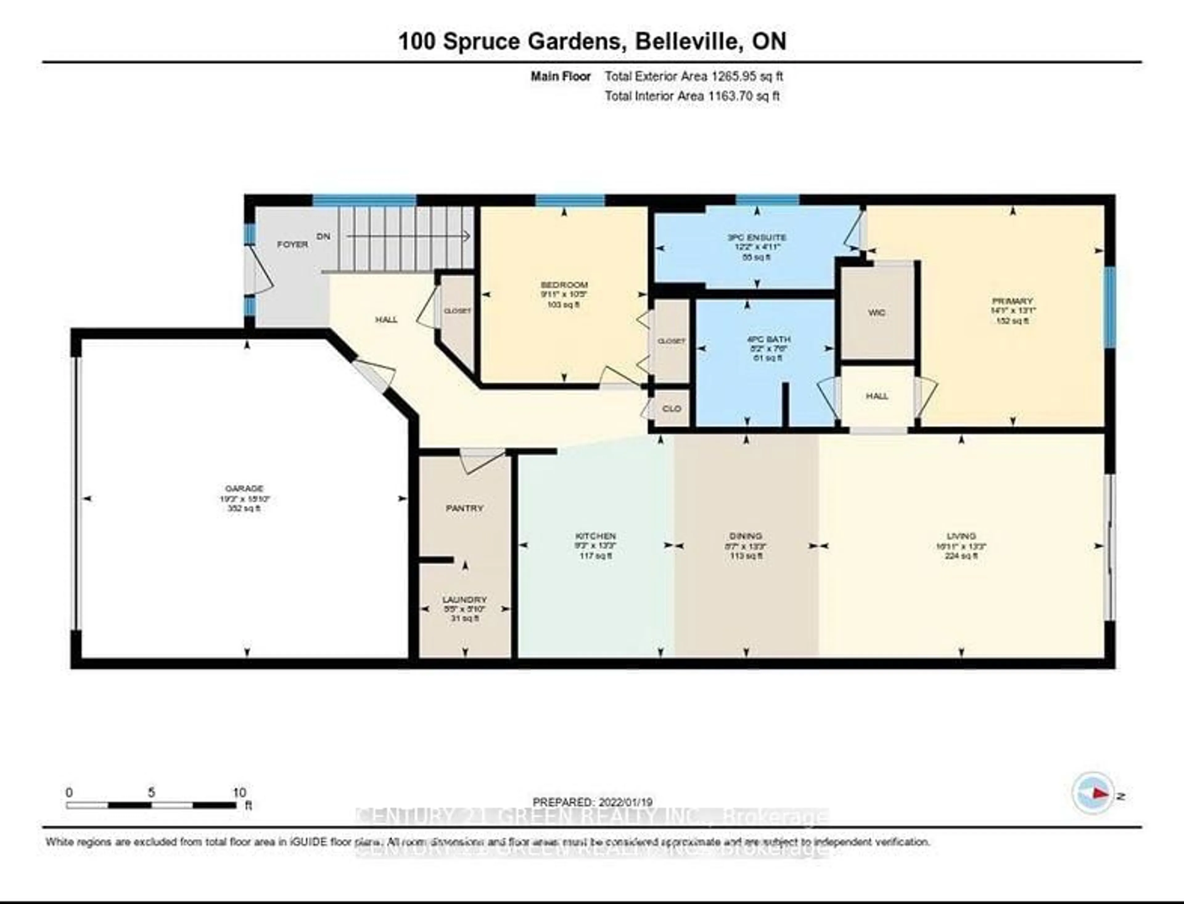 Floor plan for 100 Spruce Gardens Crt, Belleville Ontario K8N 0B5