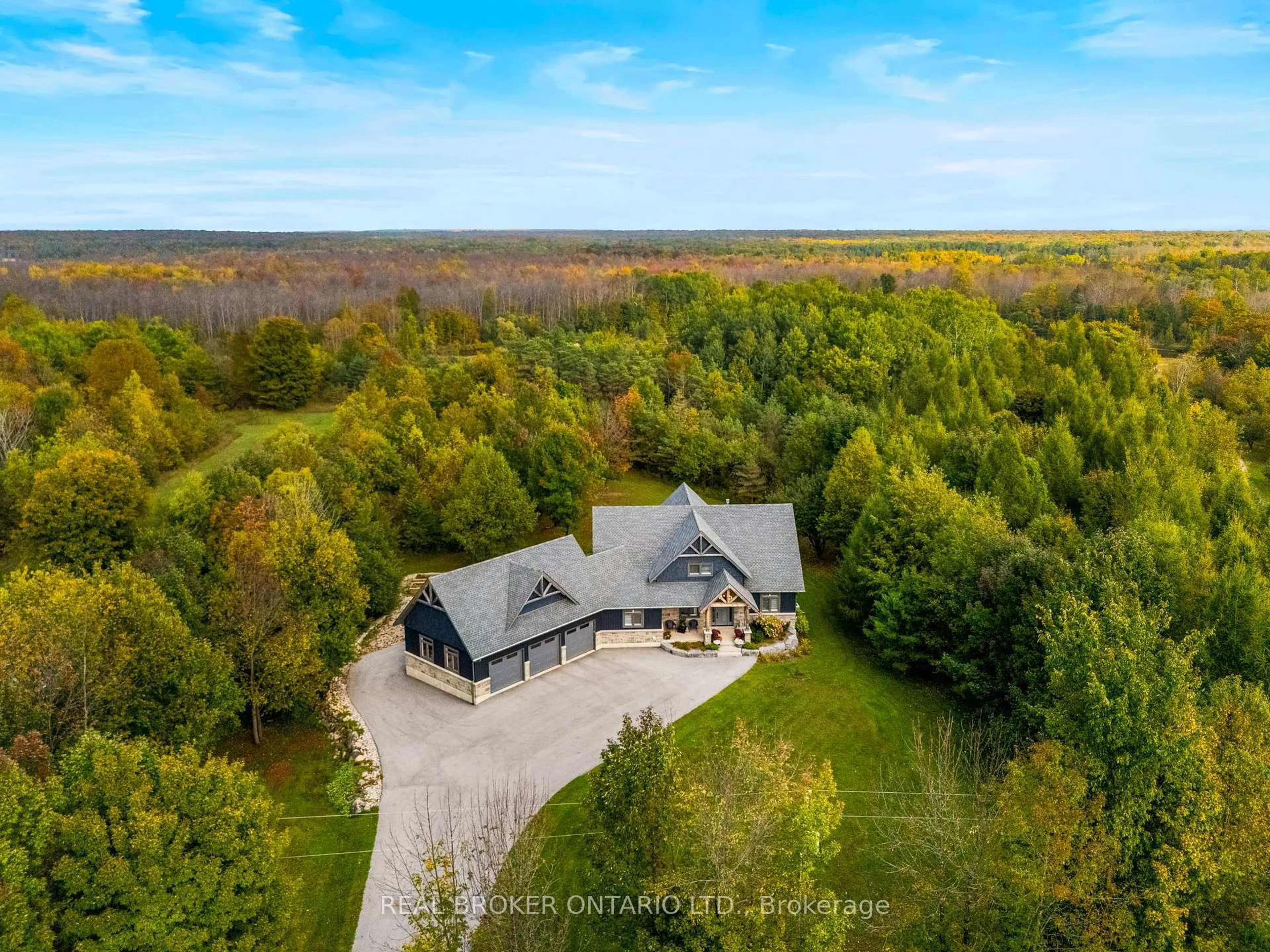 A pic from outside/outdoor area/front of a property/back of a property/a pic from drone, unknown for 70167 Zion Church Rd, Georgian Bluffs Ontario N0H 2T0