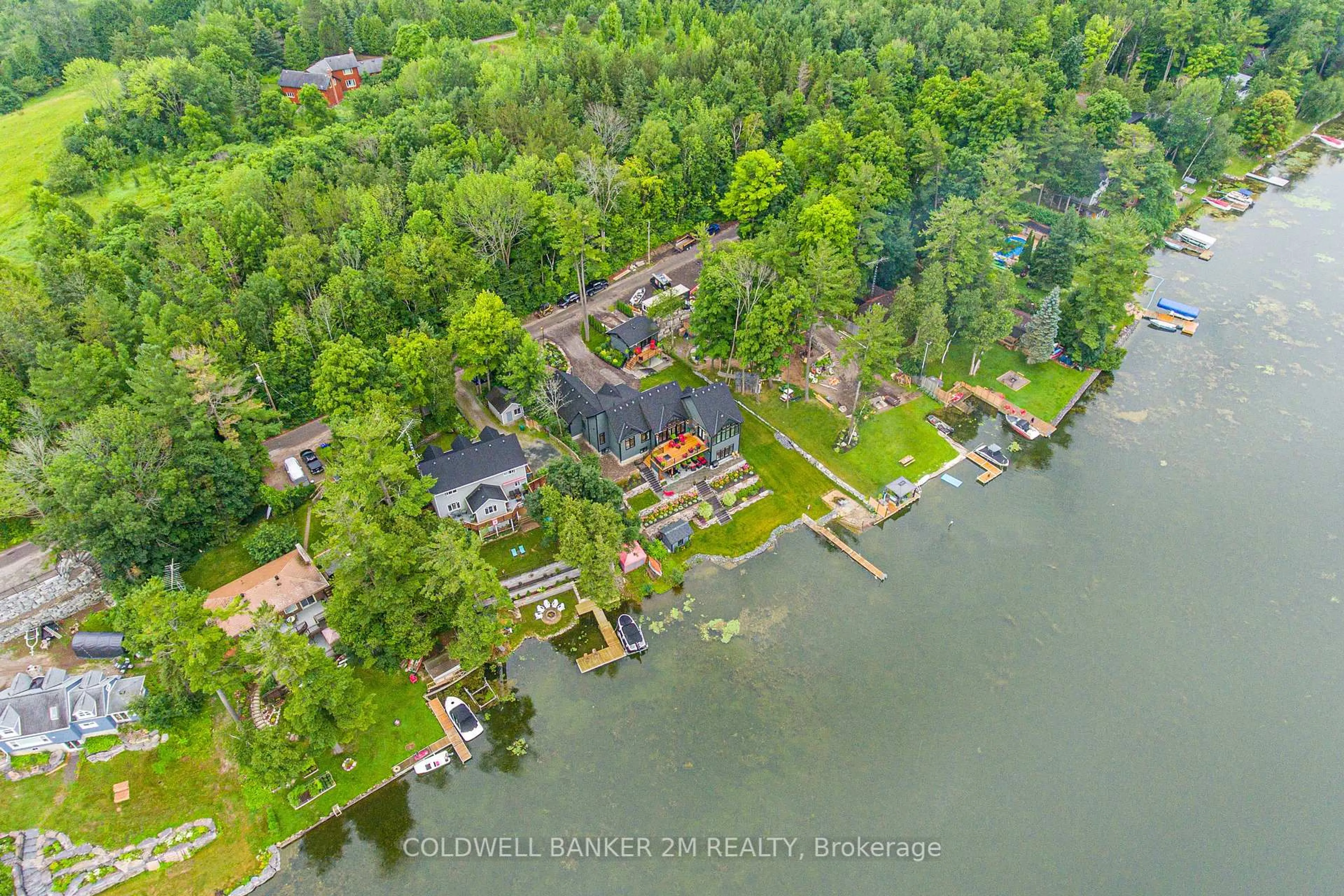 A pic from outside/outdoor area/front of a property/back of a property/a pic from drone, water/lake/river/ocean view for 330 Fife Ave, Selwyn Ontario K9J 0C6