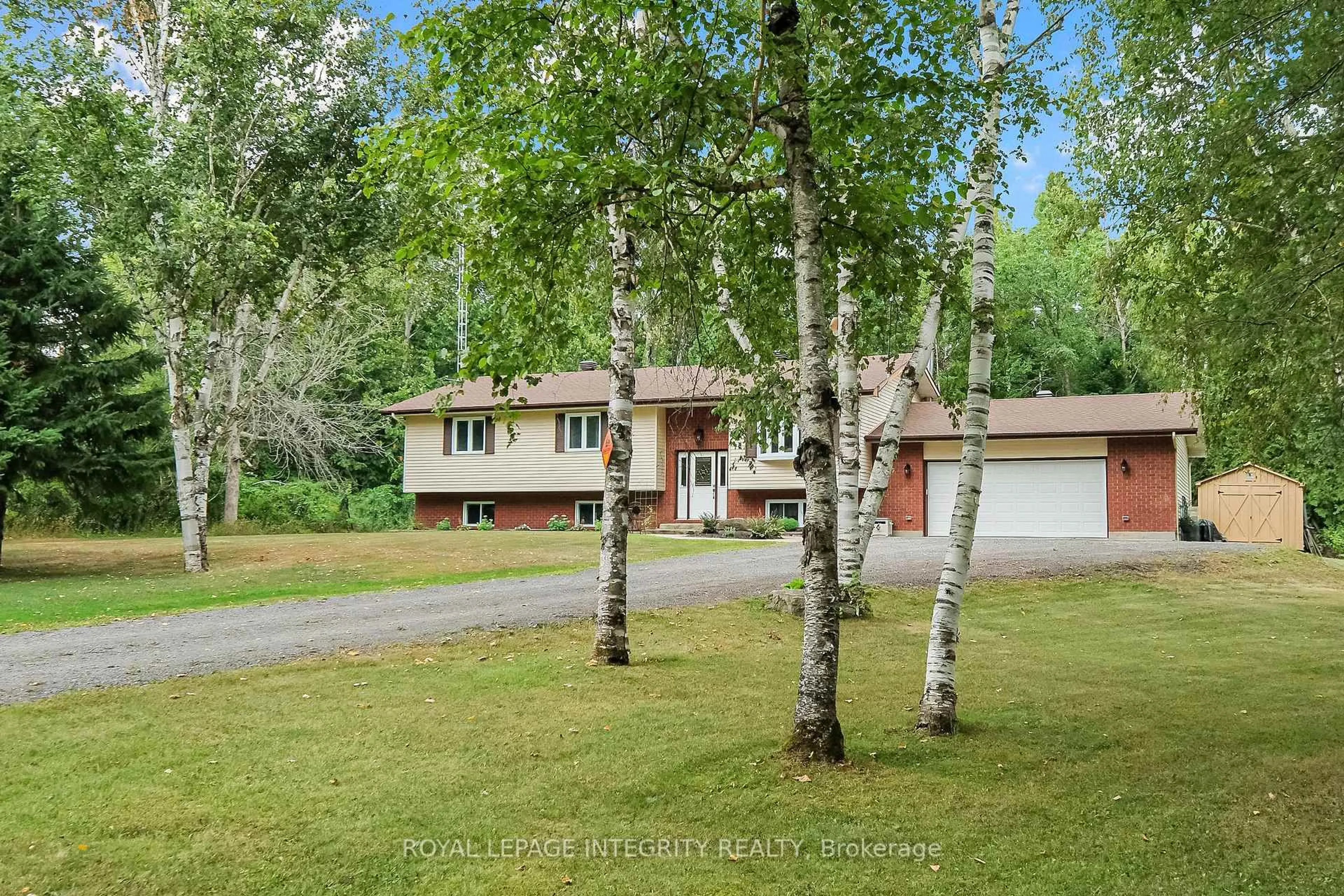 A pic from outside/outdoor area/front of a property/back of a property/a pic from drone, forest/trees view for 261 Kings Creek Rd, Ashton Ontario K0A 1B0