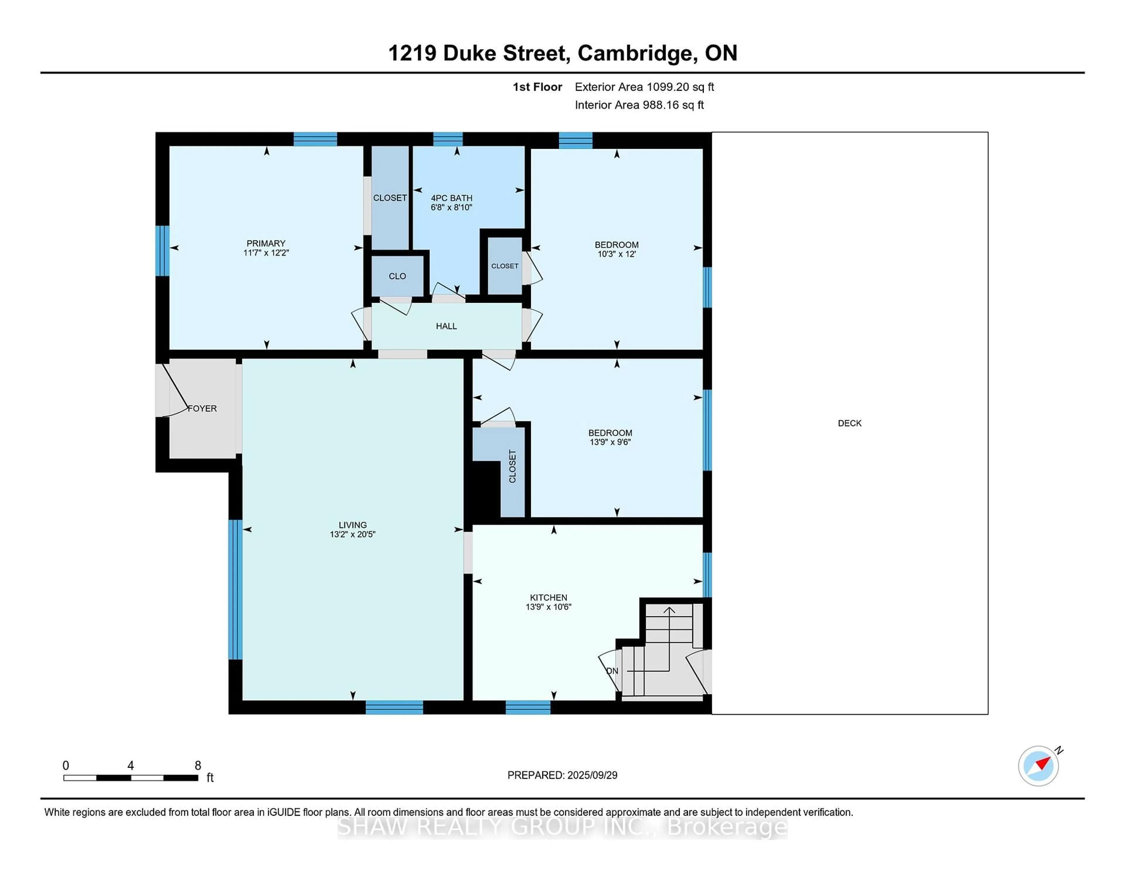 Floor plan for 1219 Duke St, Cambridge Ontario N3H 3V8