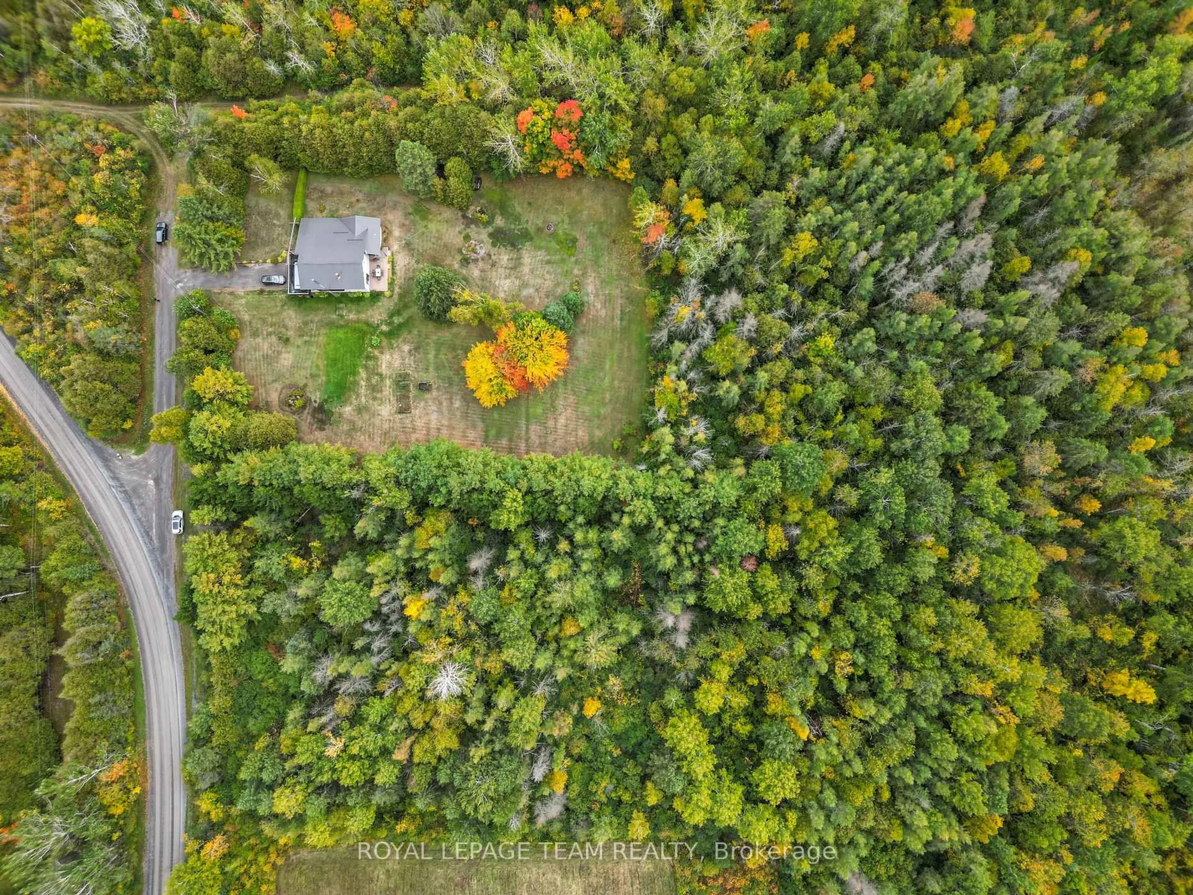 A pic from outside/outdoor area/front of a property/back of a property/a pic from drone, forest/trees view for 7268 Harnett Rd, North Gower Ontario K0A 2T0