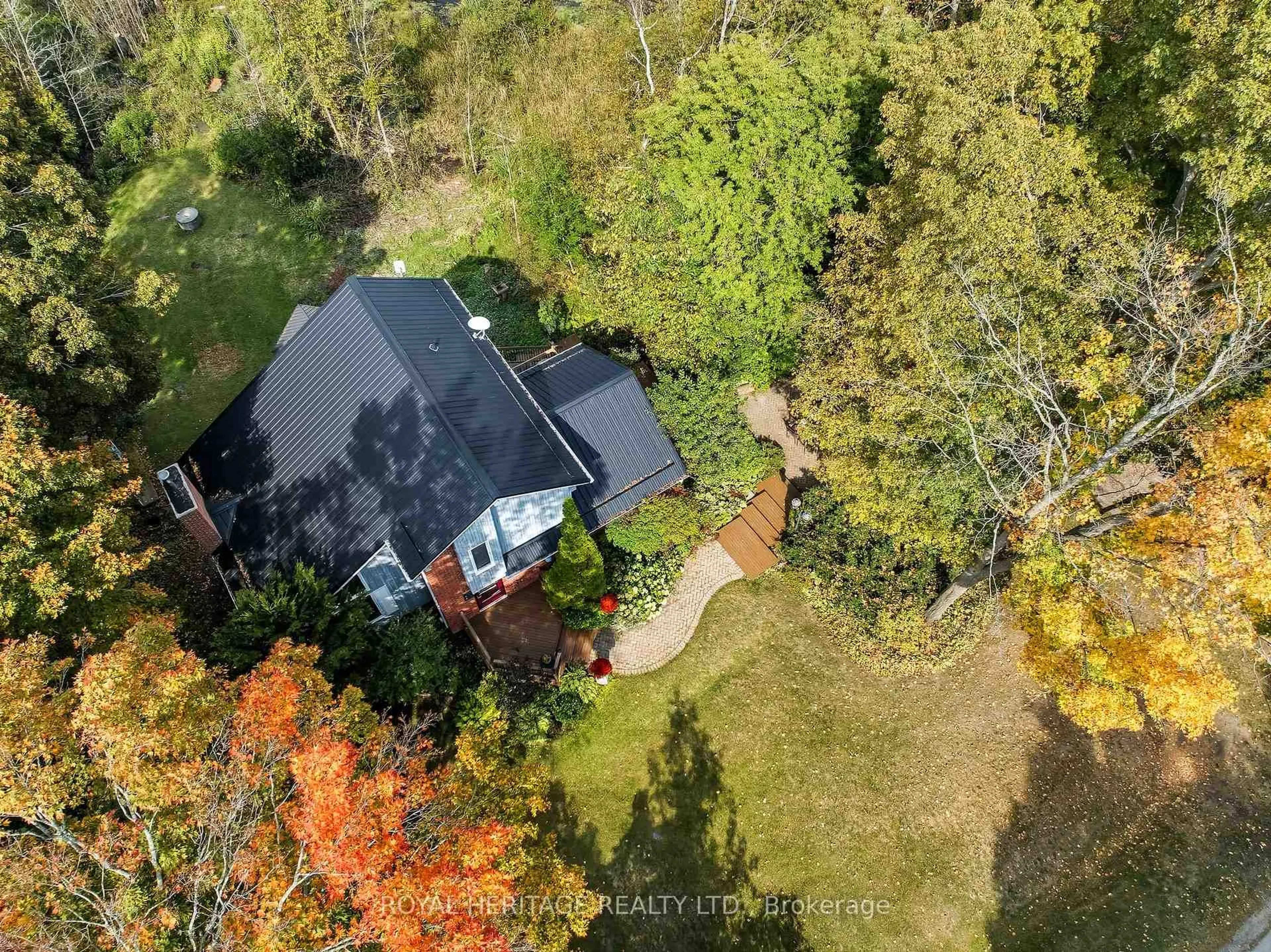 A pic from outside/outdoor area/front of a property/back of a property/a pic from drone, forest/trees view for 768 Whites Rd, Brighton Ontario K0K 1H0