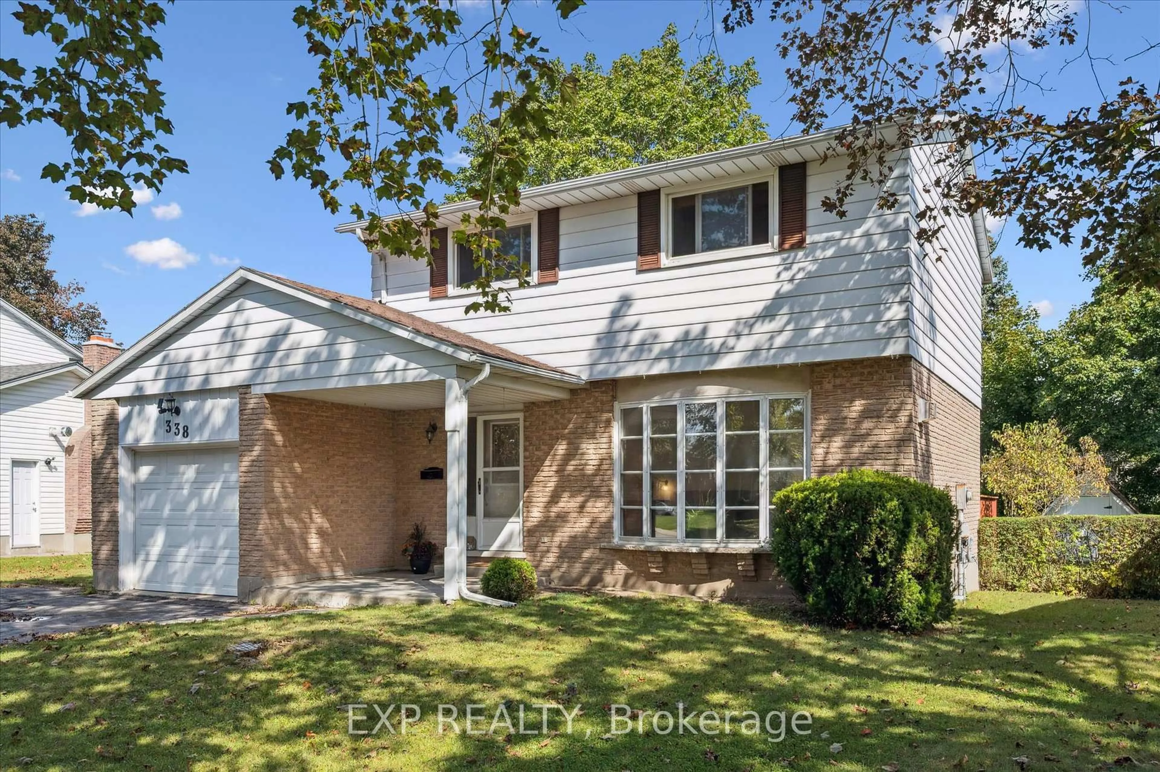Home with vinyl exterior material, street for 338 Ascot Pl, Waterloo Ontario N2J 3V8