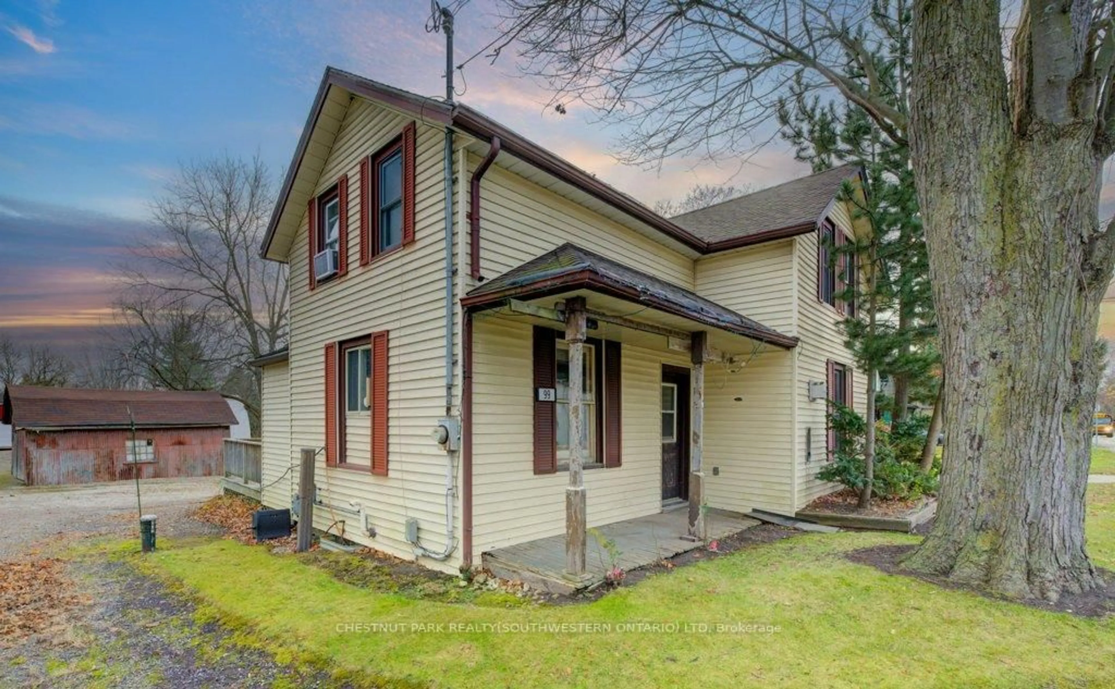 Home with brick exterior material, street for 99 Woolwich St, Woolwich Ontario N0B 1M0