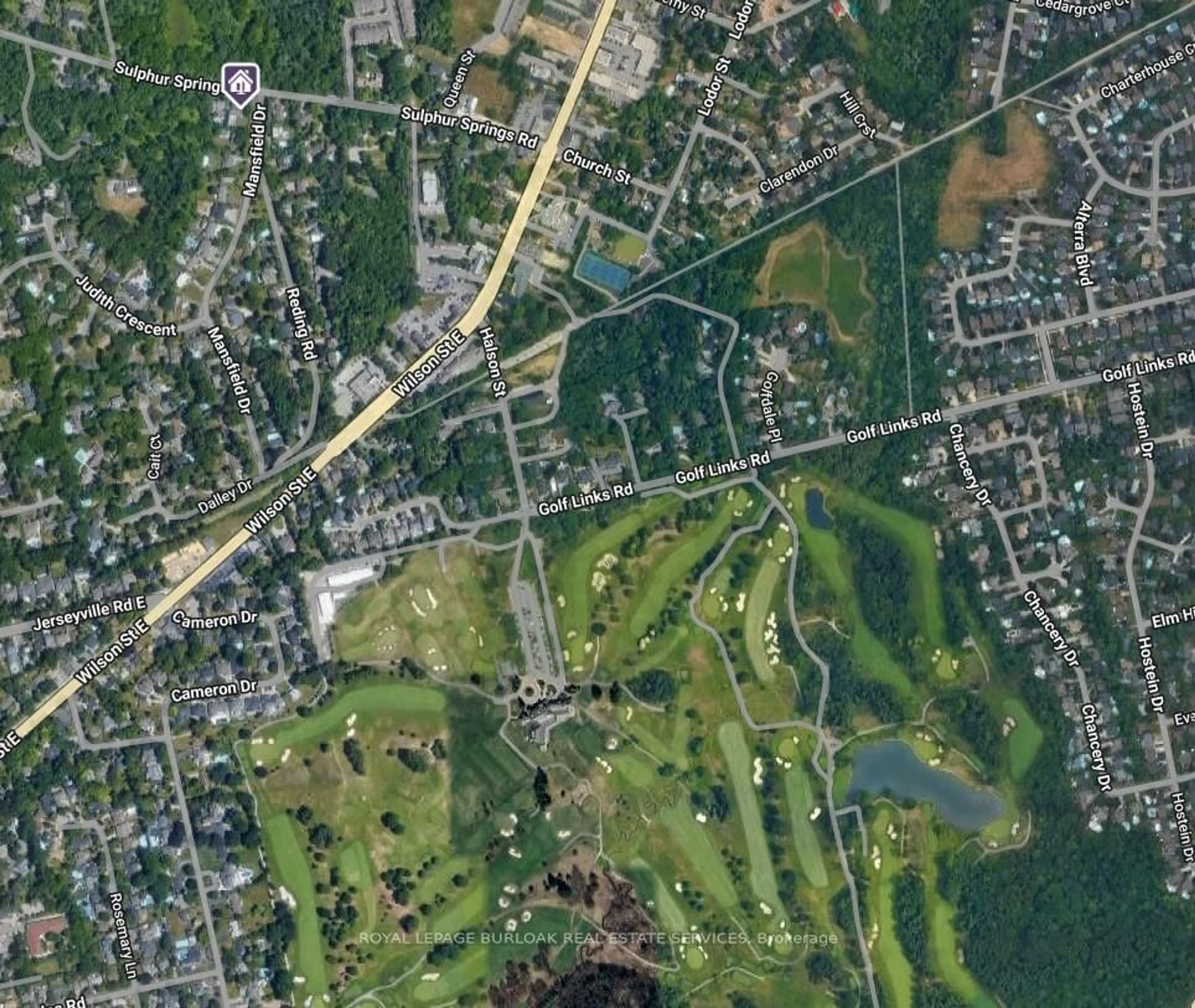 Picture of a map for 112 Sulphur Springs Rd, Hamilton Ontario L9G 1M1