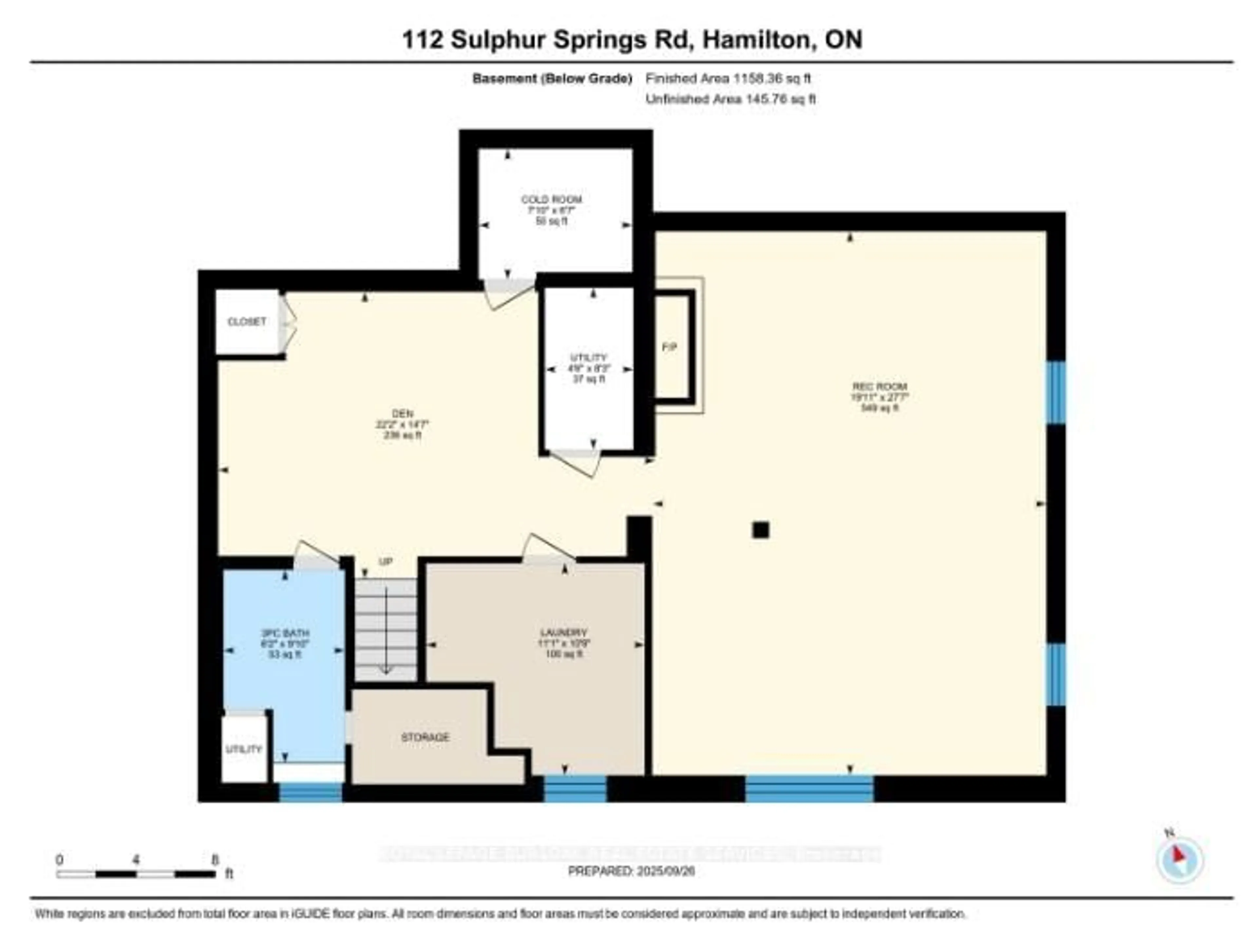 Floor plan for 112 Sulphur Springs Rd, Hamilton Ontario L9G 1M1